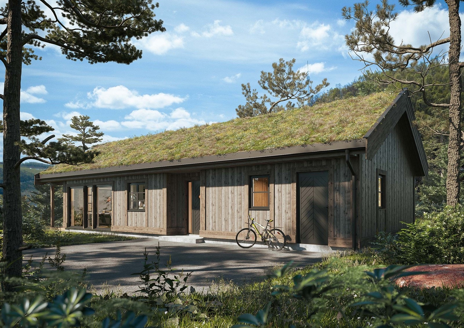 Hytta har alt på ett plan, 4 soverom, 1bad og 1 toalett - i flotte naturomgivelser på Blefjell Galleribilde