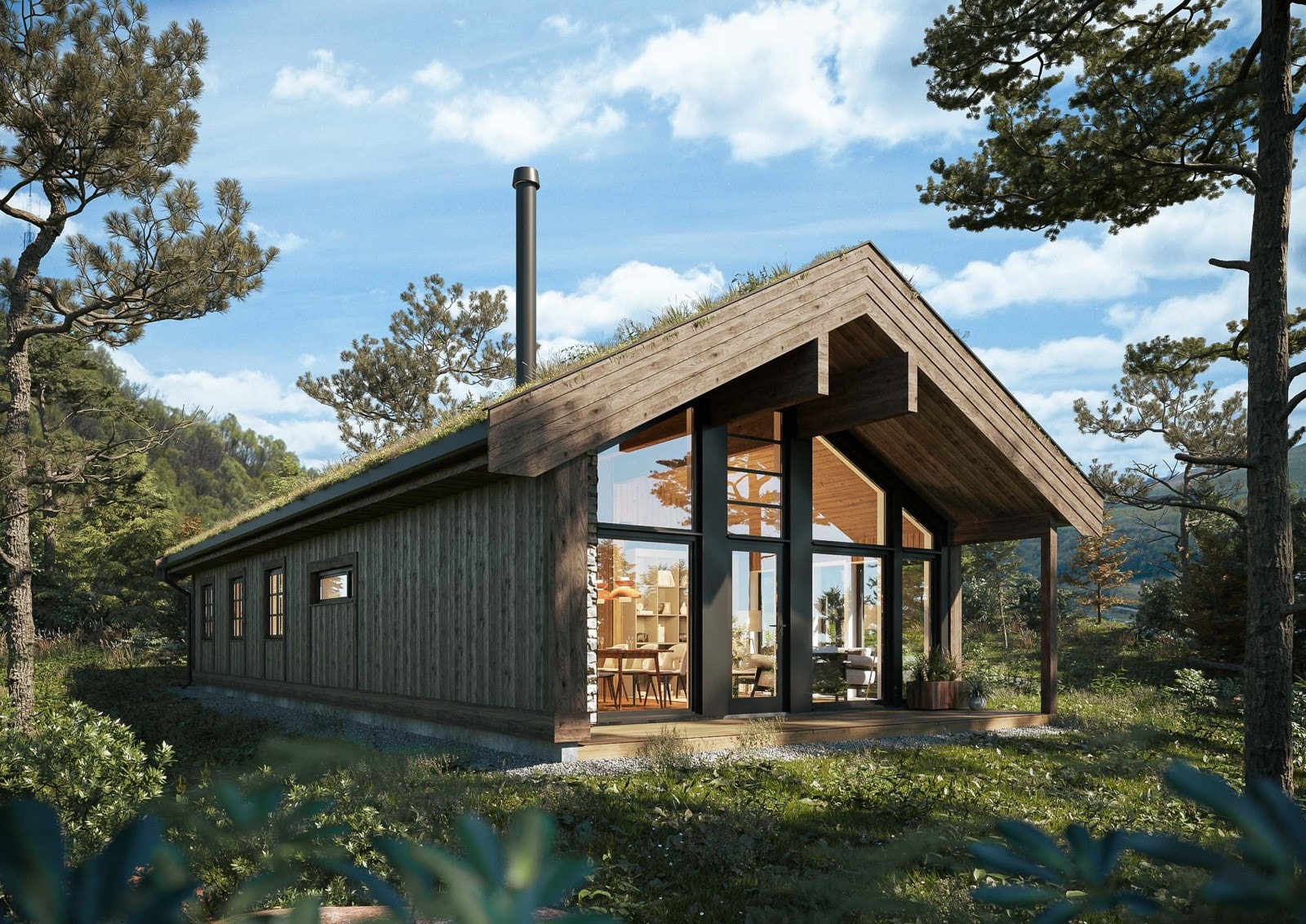 Numedal Aktiv - røff, moderne og flott hyttemodell for den aktive. *Illustrasjonsbilder følger Galleribilde