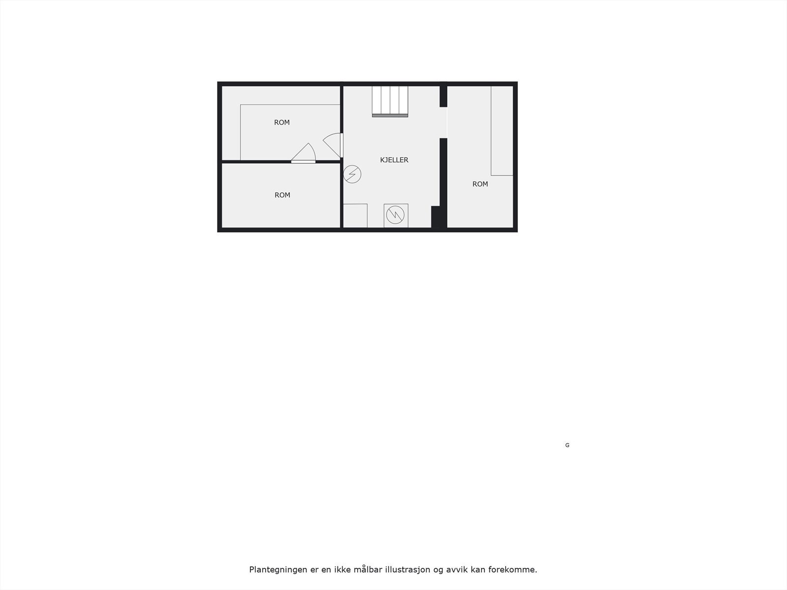 Plantegning kjeller. Galleribilde