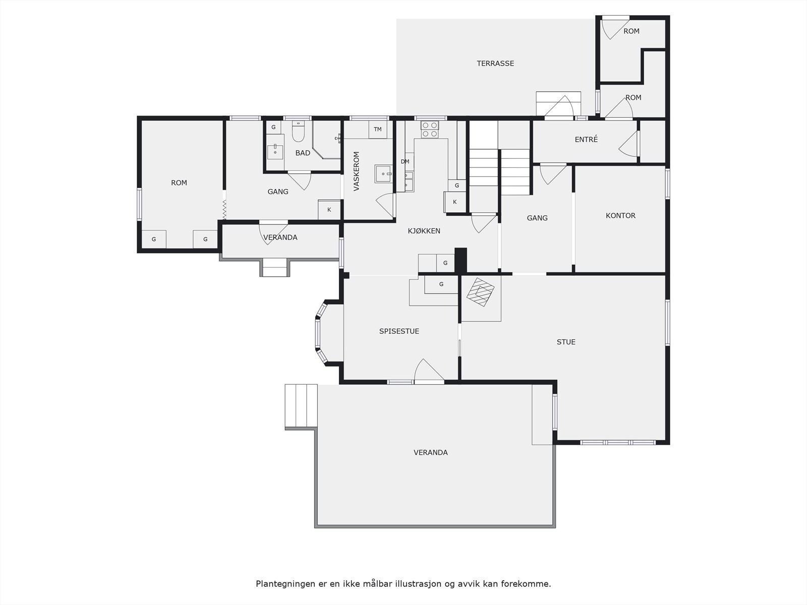 Plantegning 1. etasje. Galleribilde