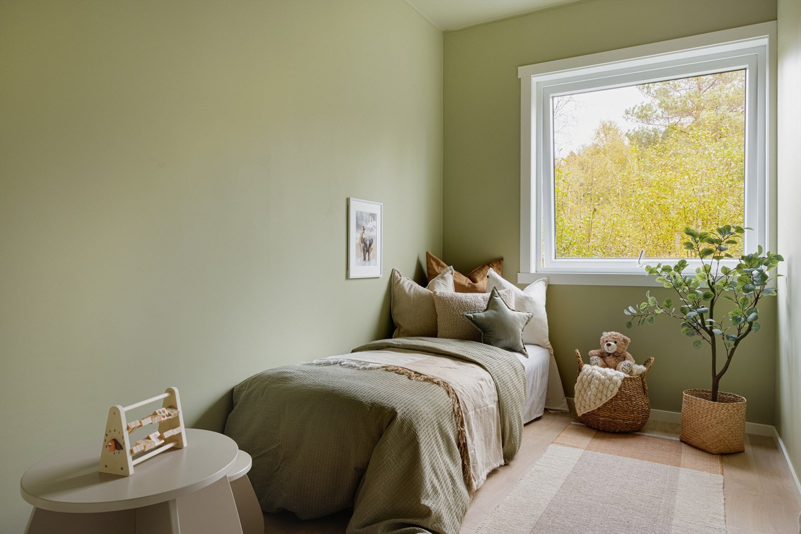 Det minste soverommet er på 6,1 kvm. og kan være perfekt som barnerom eller gjesterom. Galleribilde