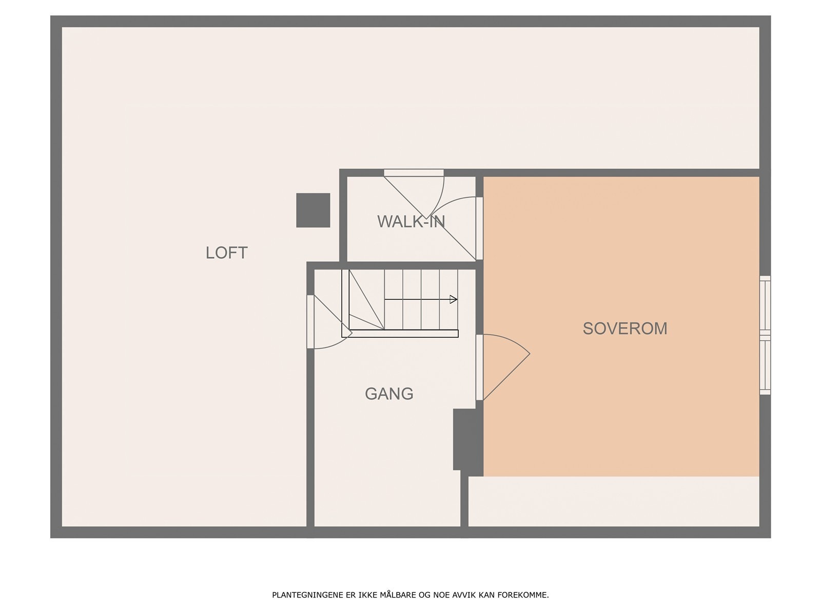 Plantegning loftsetasjen Galleribilde