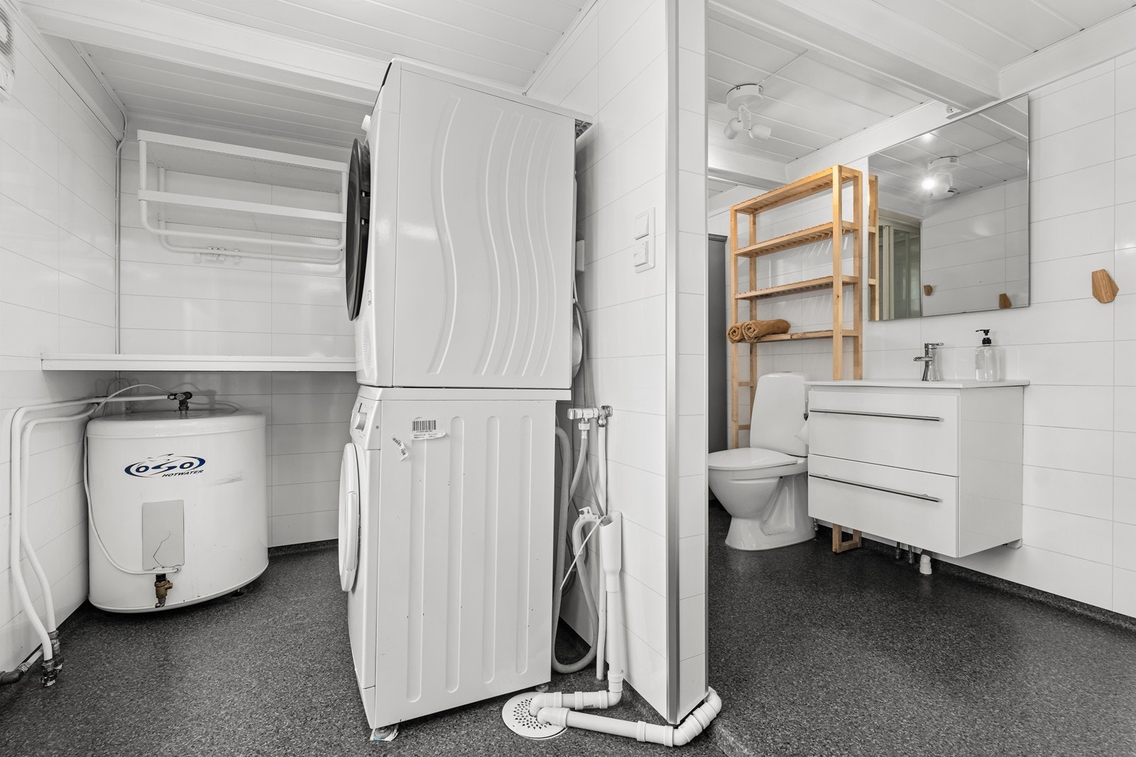 Vaskerommet er i tilknytning til badet Galleribilde