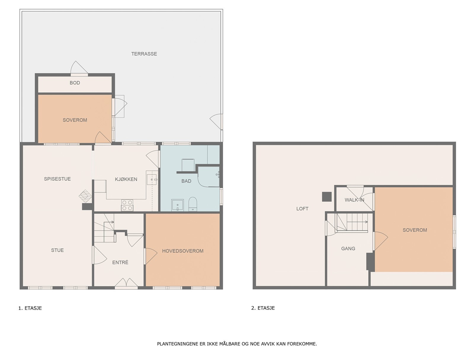 Plantegning begge etasjer Galleribilde