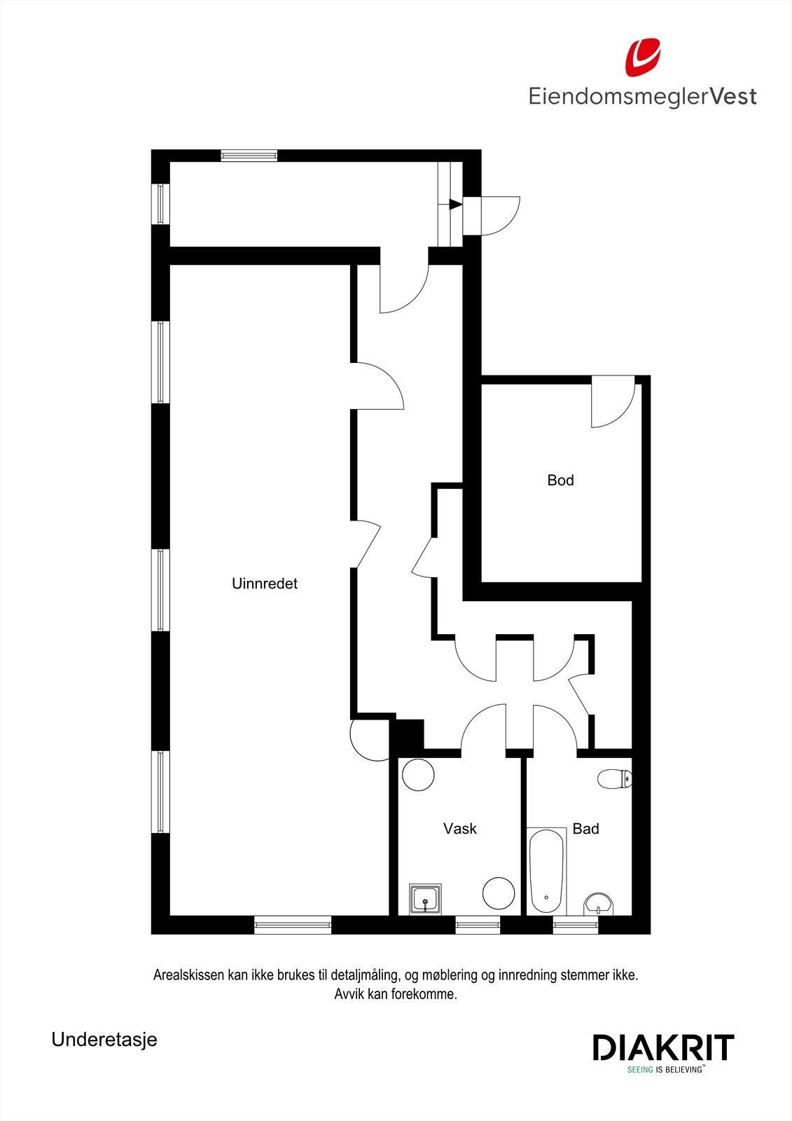 Plantegning u-etg. Galleribilde
