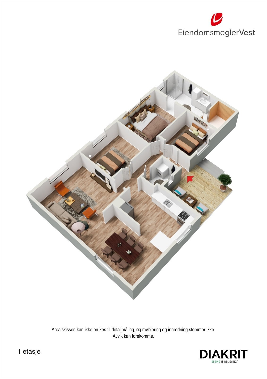 Plantegning 1. etg. Galleribilde