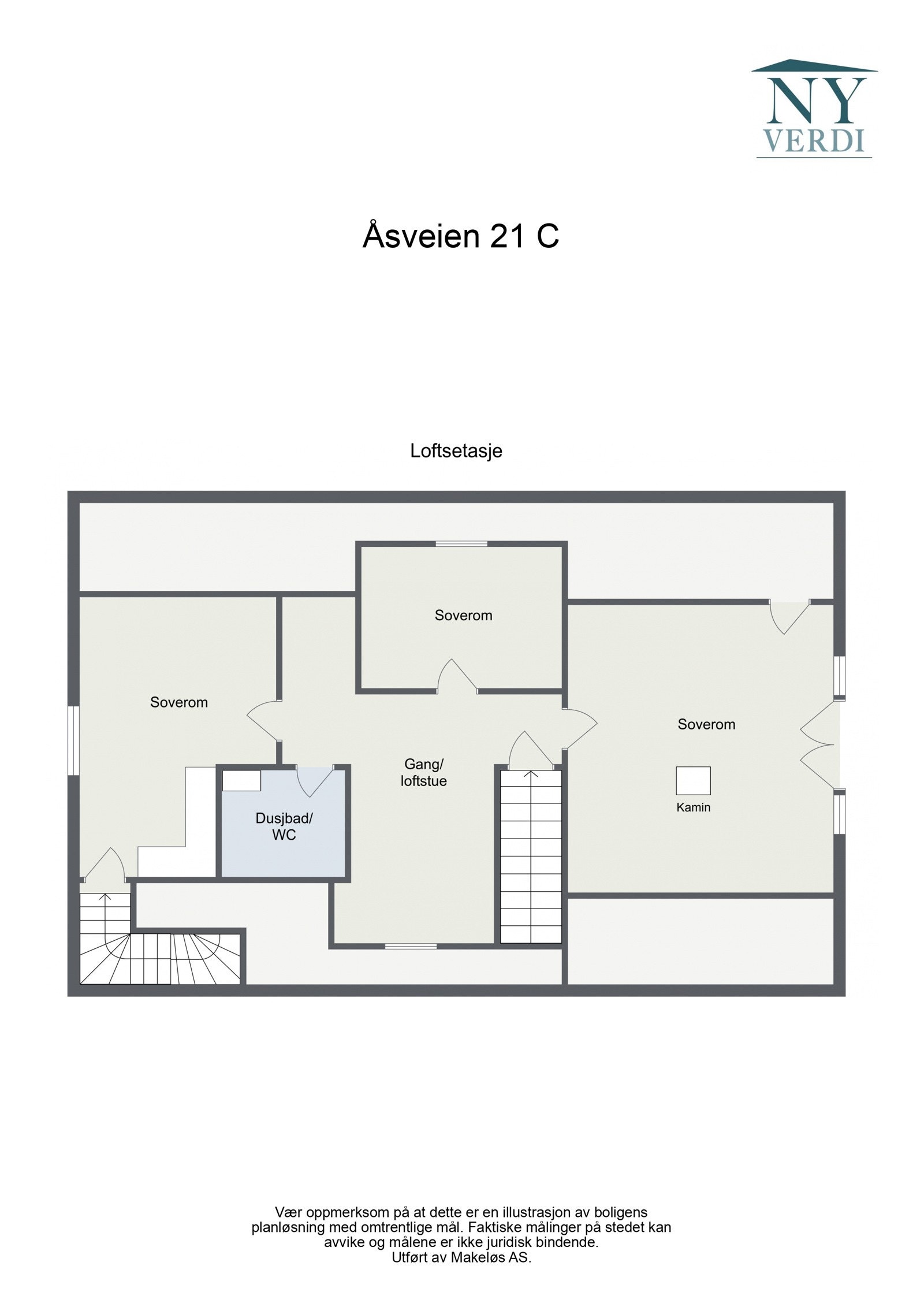 Plantegning loft Galleribilde