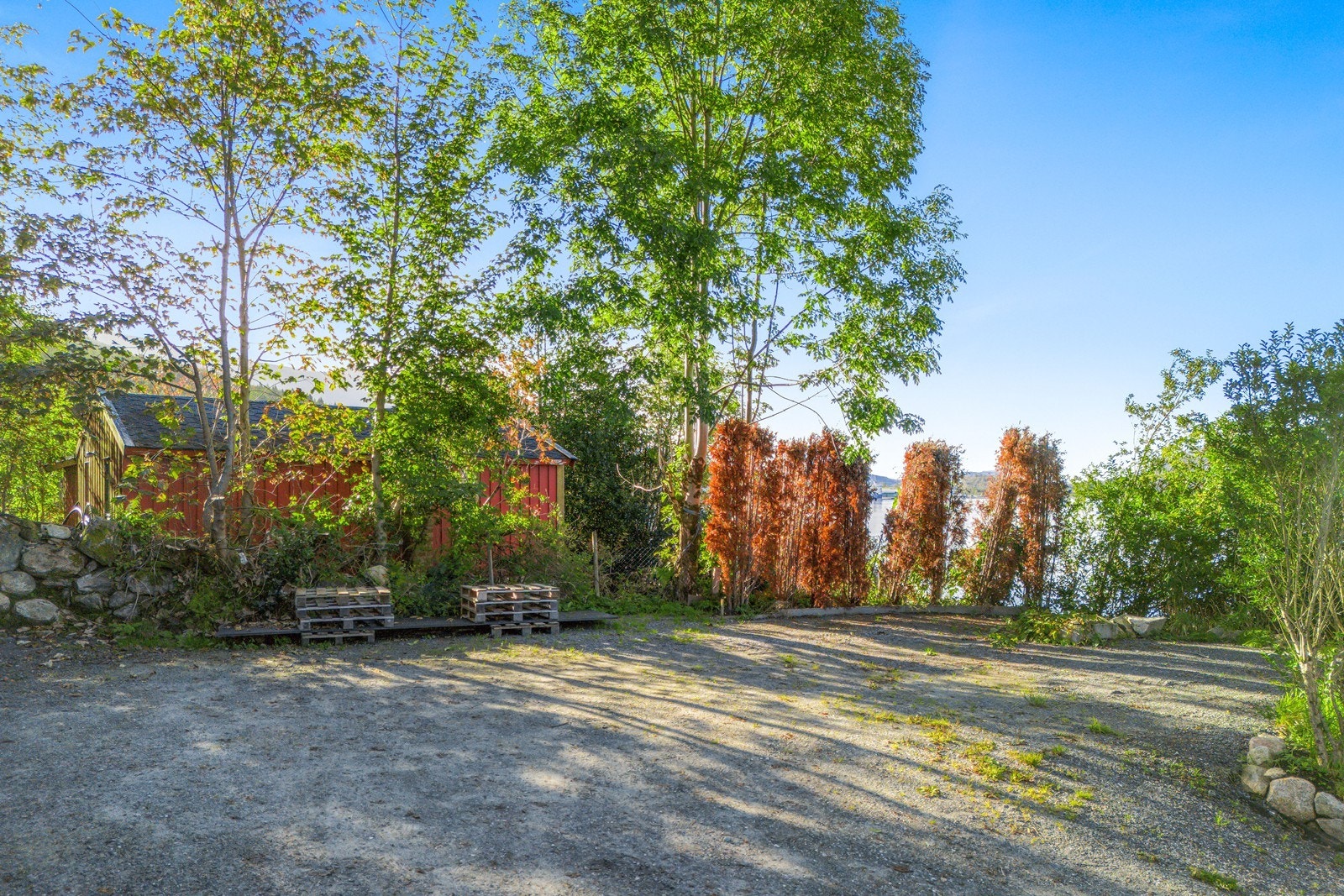 God plass til parkering av flere bilder på eget tun Galleribilde