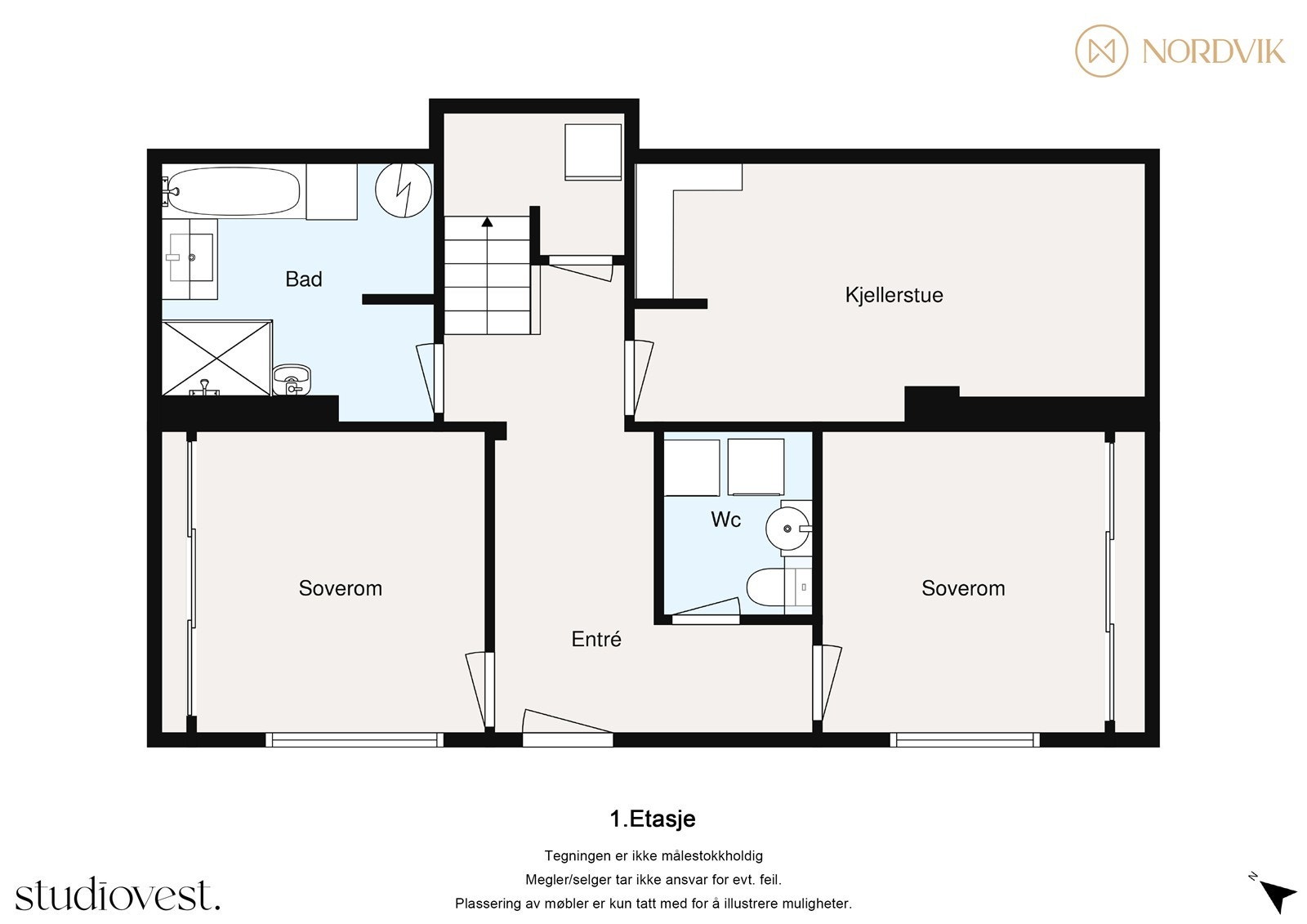Plantegning underetasje Galleribilde