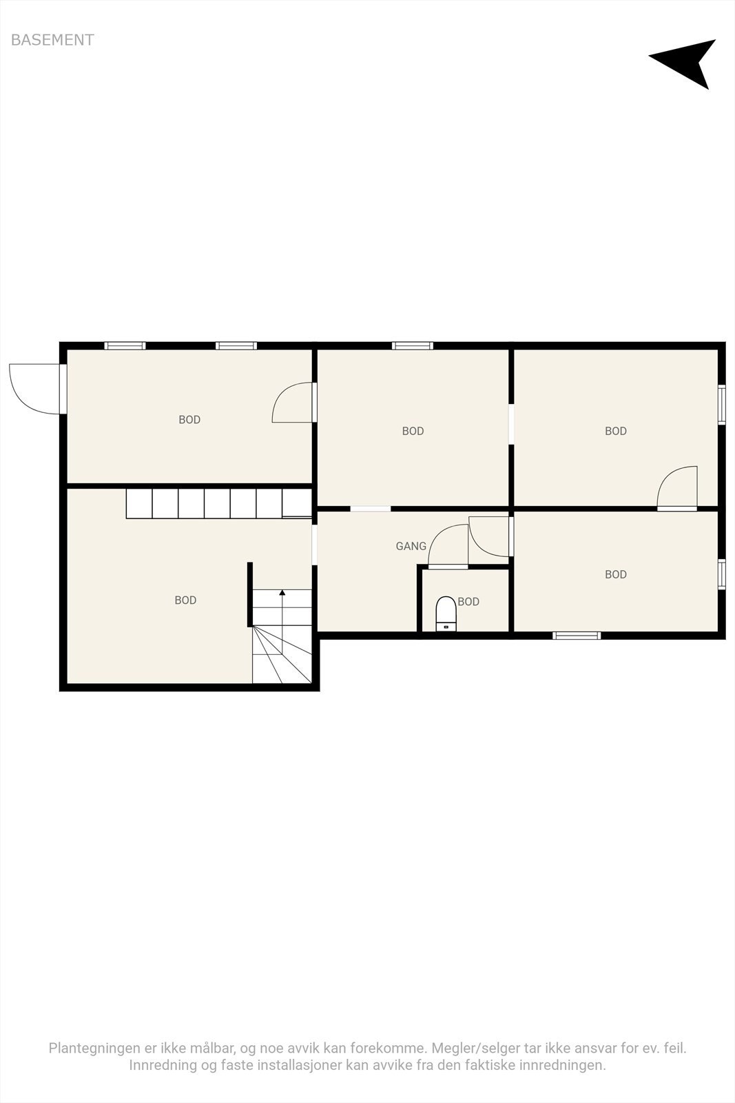 Plantegning kjeller. Galleribilde