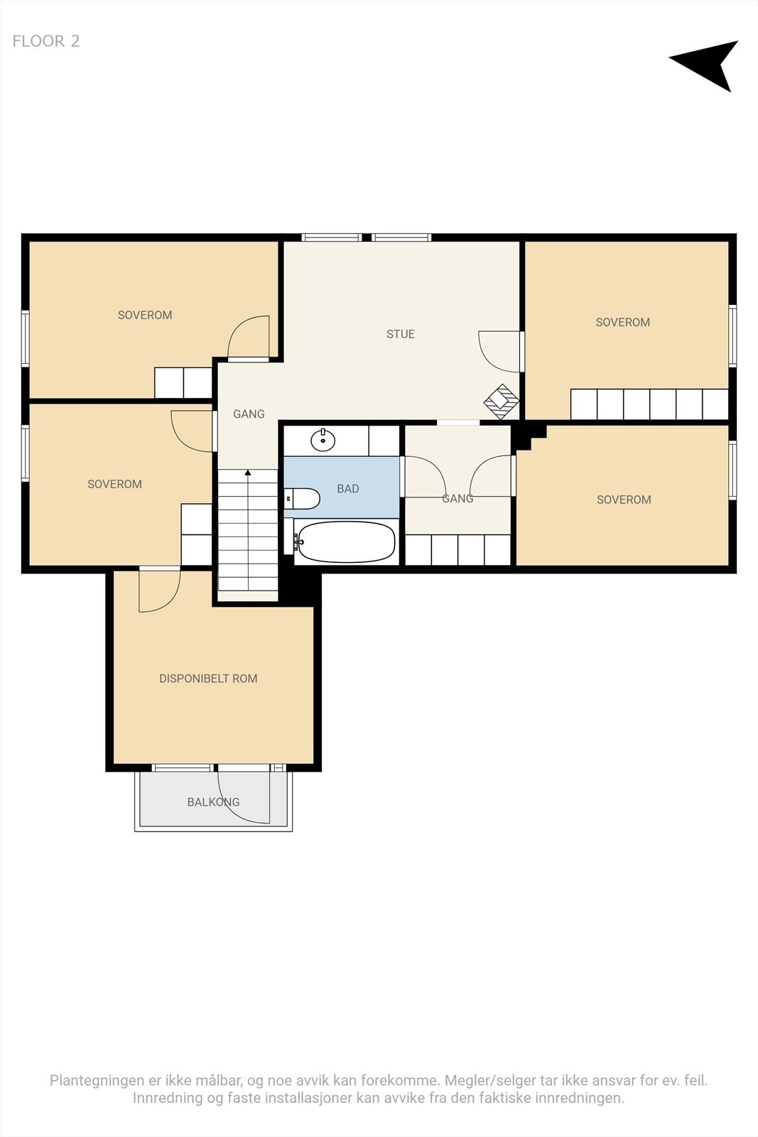 Plantegning 2. etasje. Galleribilde