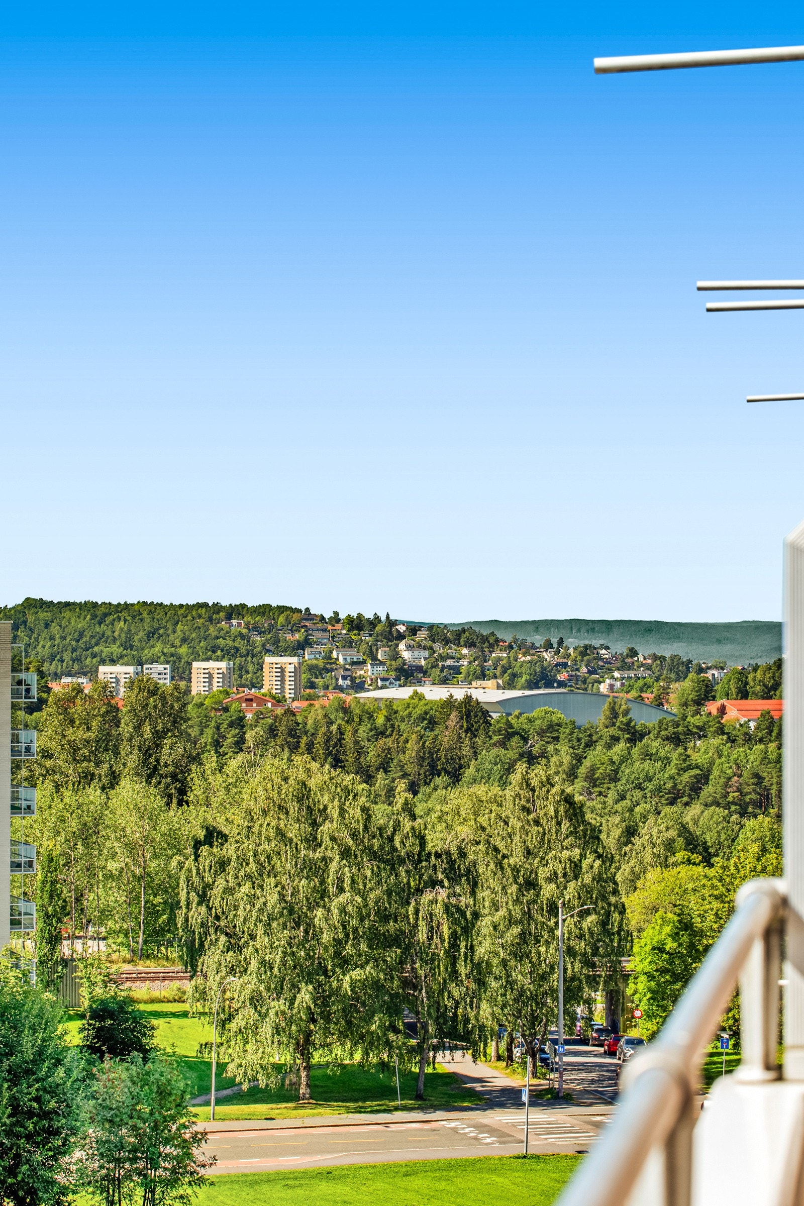 Fin utsikt fra balkongen. Galleribilde