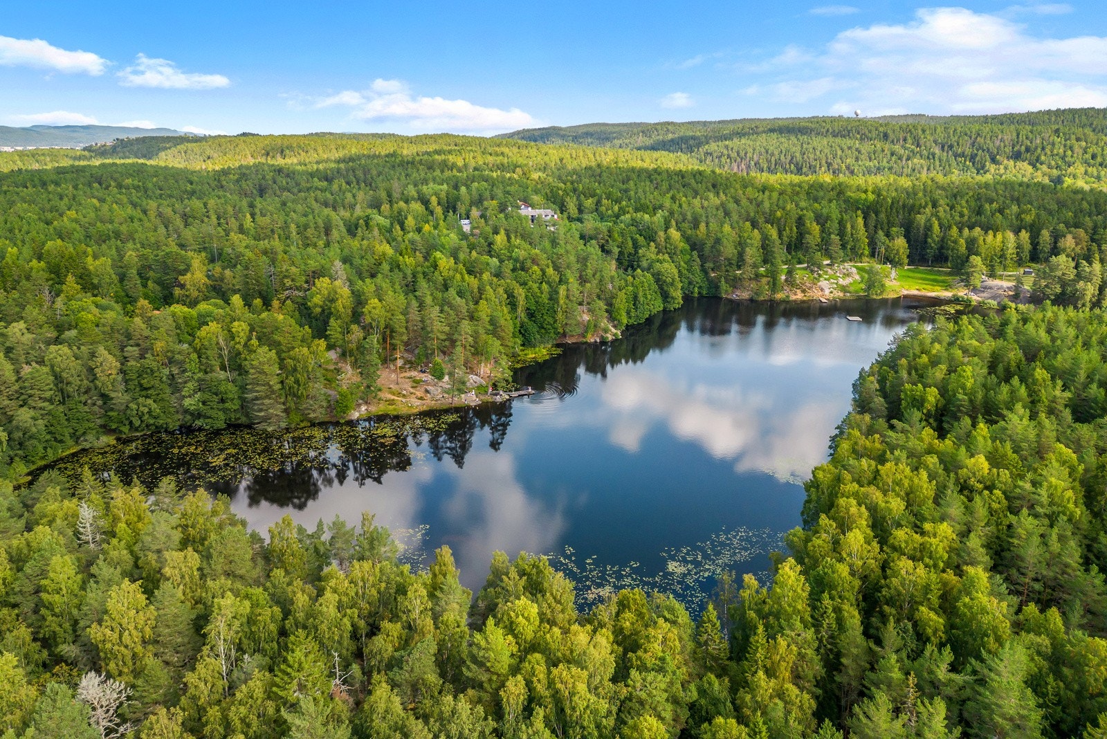 Ulsrudvann er et populært badevann og et av Oslos varmeste. Galleribilde