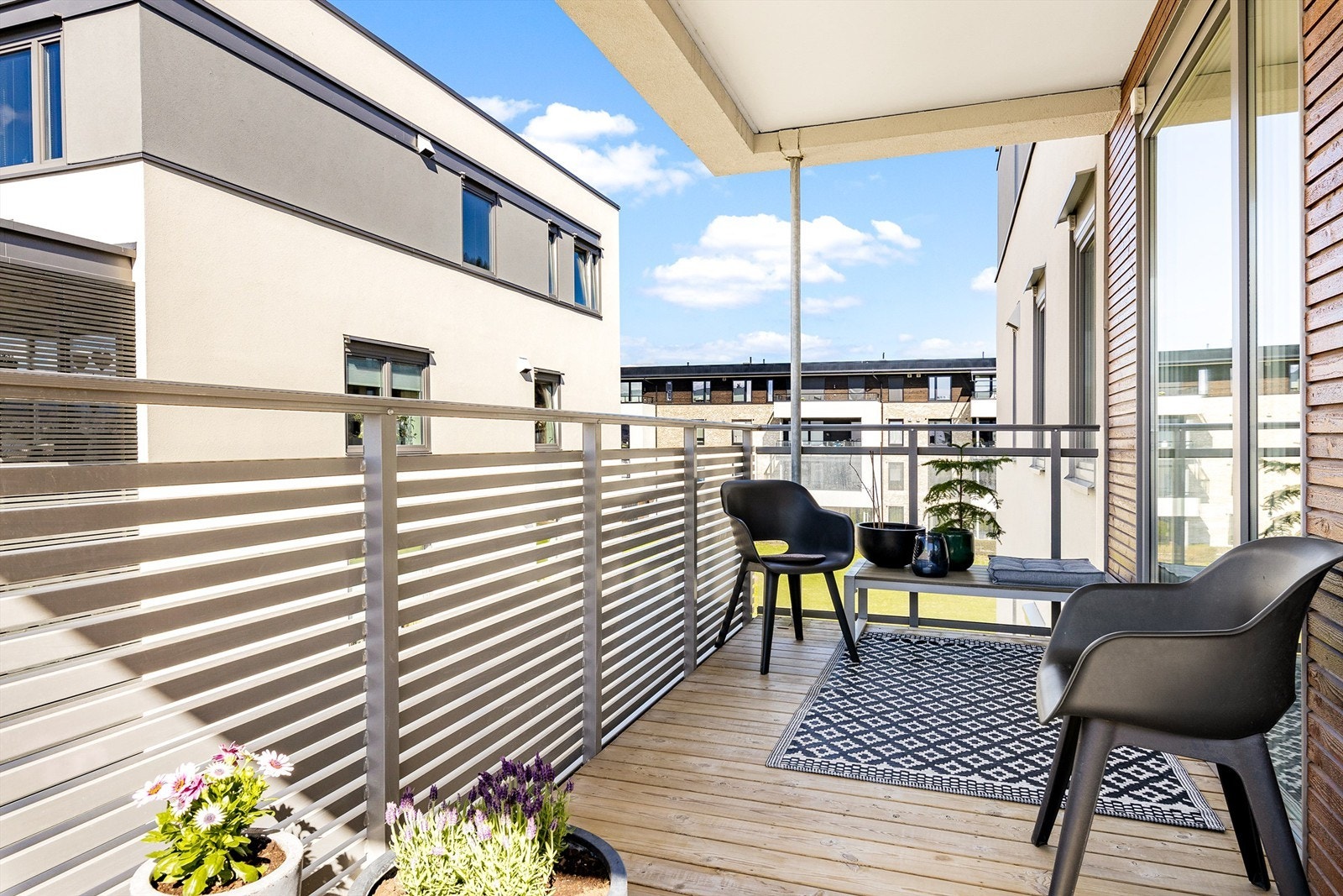 Overbygget nordvendt balkong på ca. 5 kvm Galleribilde