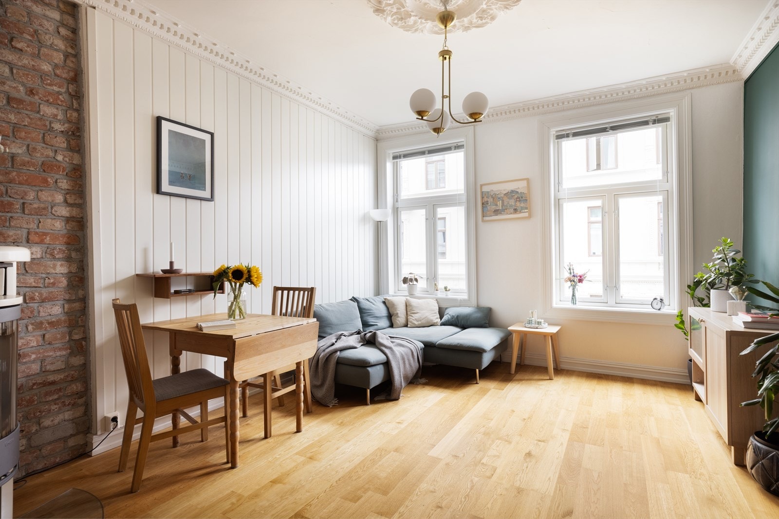 En herlig 3-roms med skjermet beliggenhet og balkong mot rolig bakgård. Galleribilde