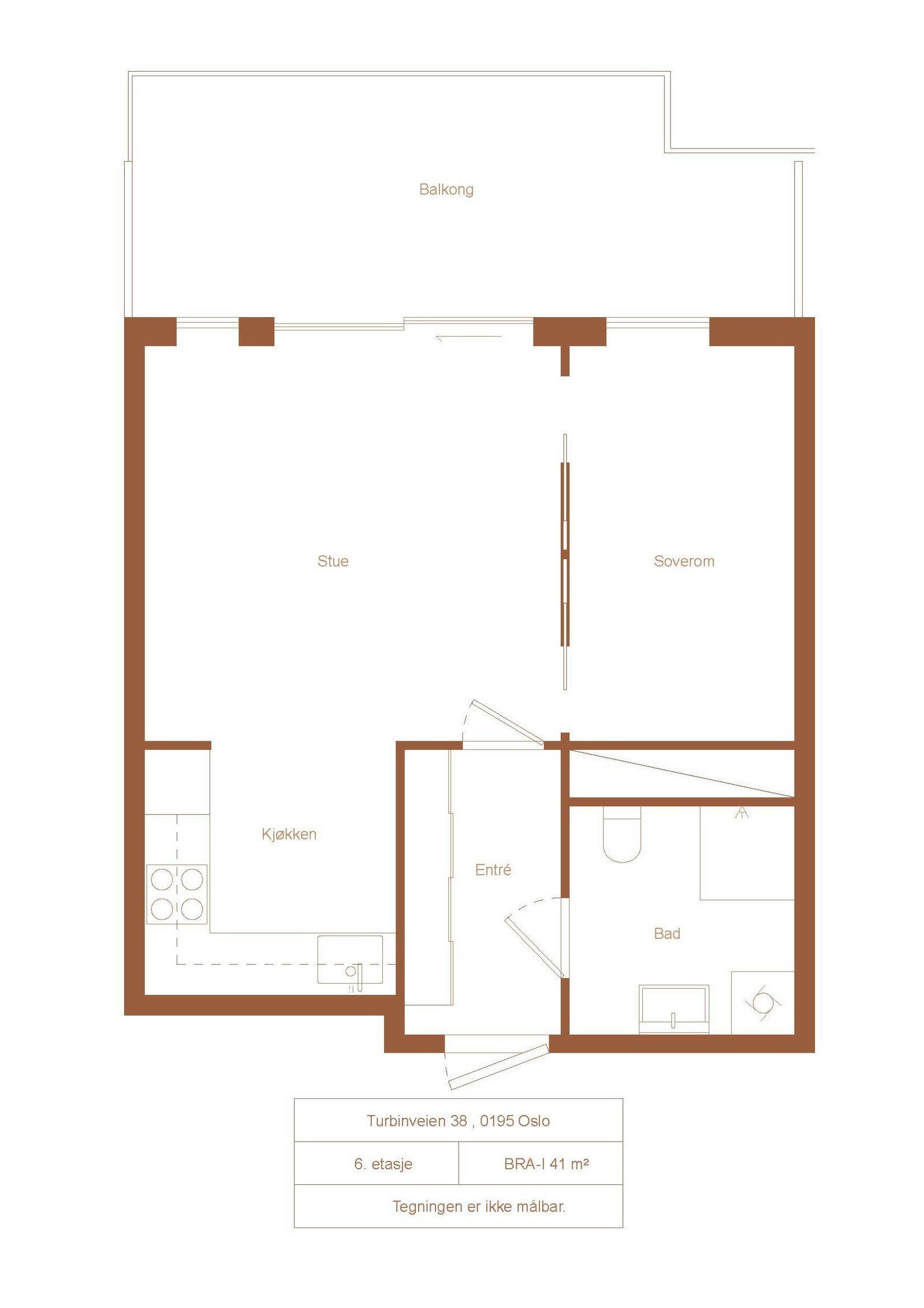 Plantegning - Turbinveien 38 Galleribilde