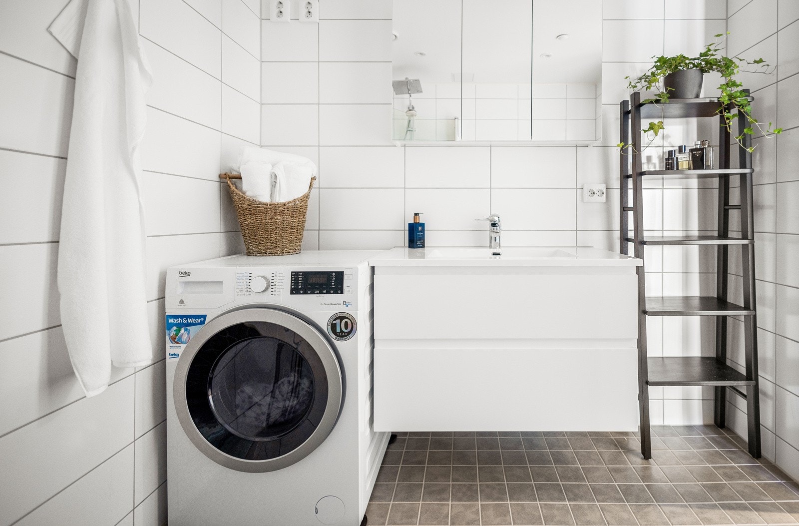 Badet har behagelig gulvvarme. Galleribilde