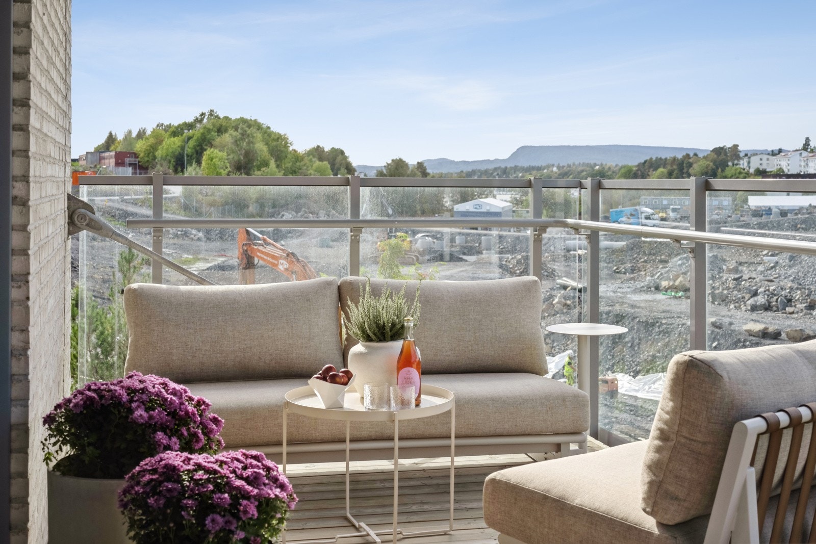 Flott utsikt fra balkongen Galleribilde