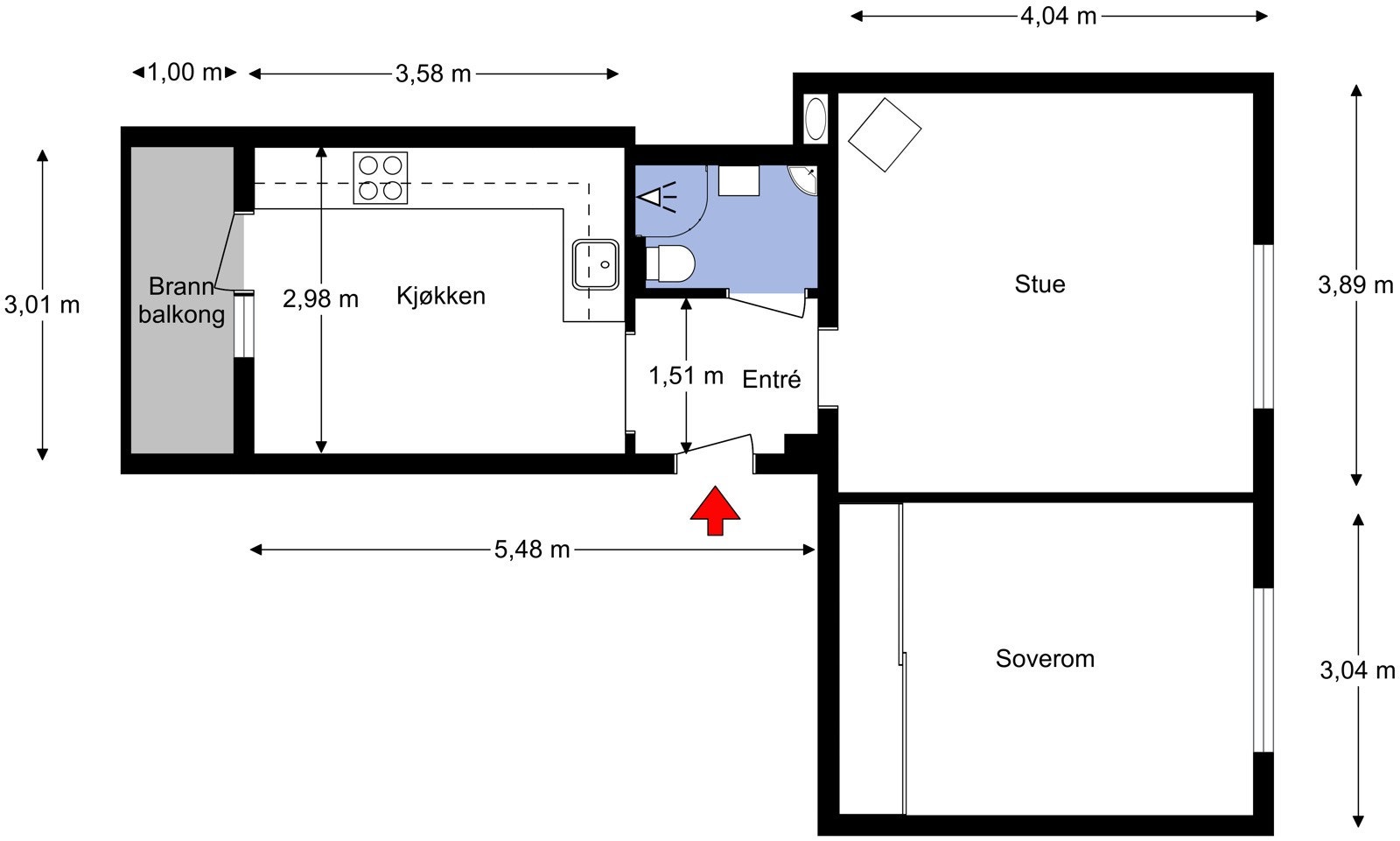 Vi begynner med plantegningen slik at du får god oversikt før du blar videre. Galleribilde