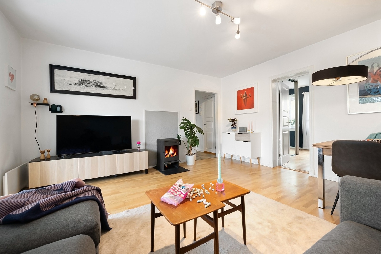 Ekstra romhøyde i stue/spisestue Galleribilde