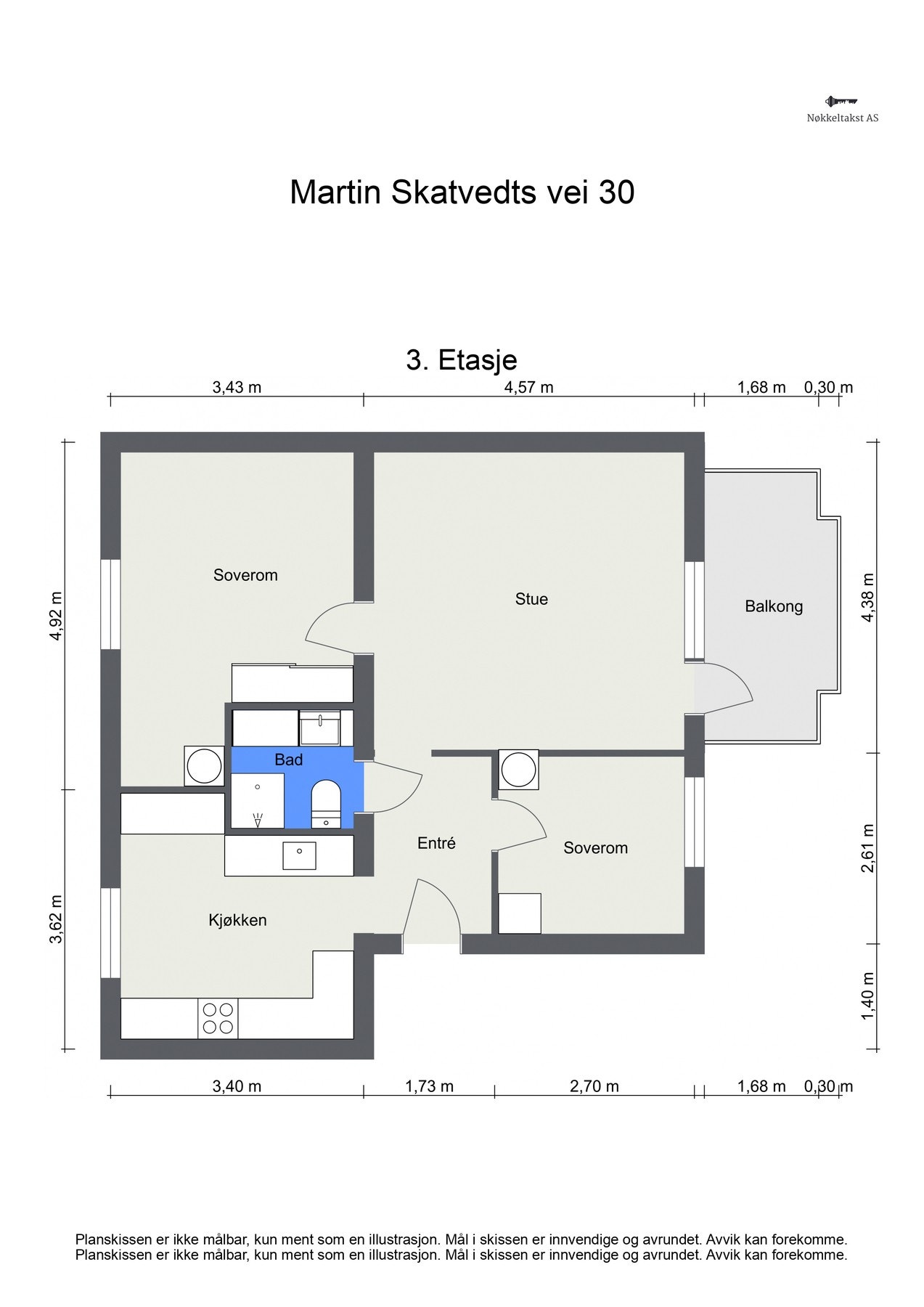 Plantegning, 3 etg. Galleribilde