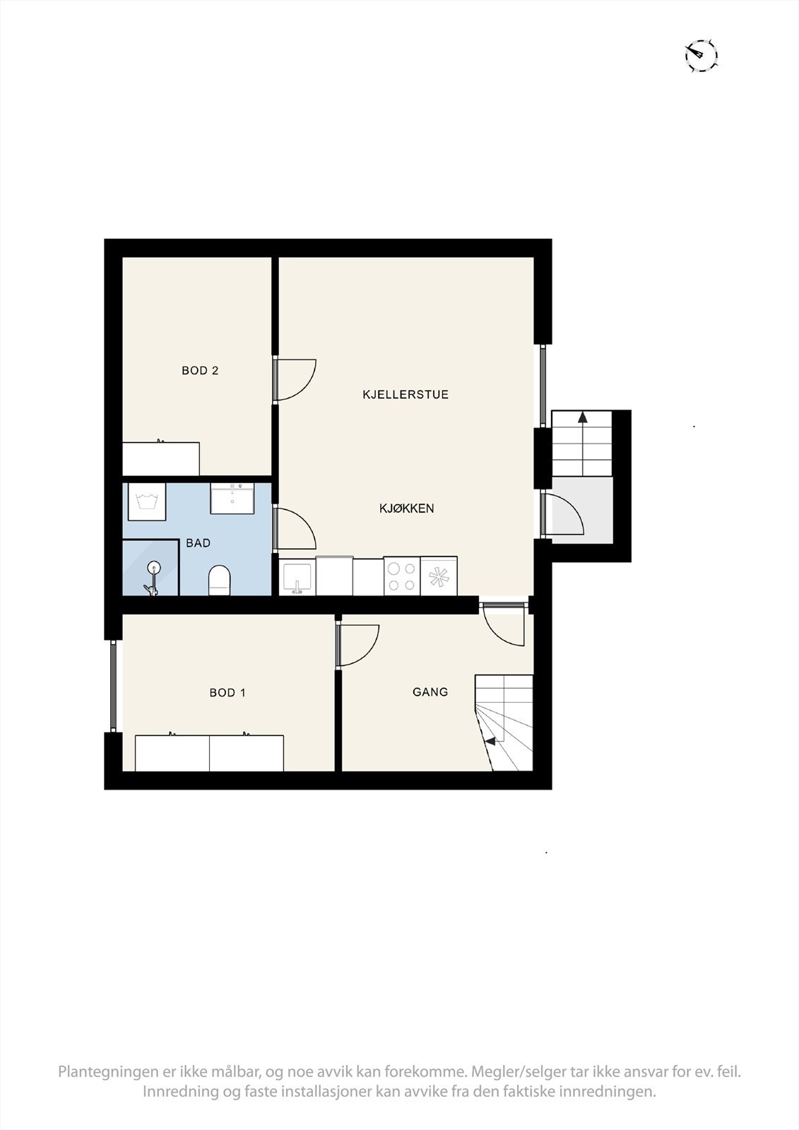 Plantegning u.etg Galleribilde