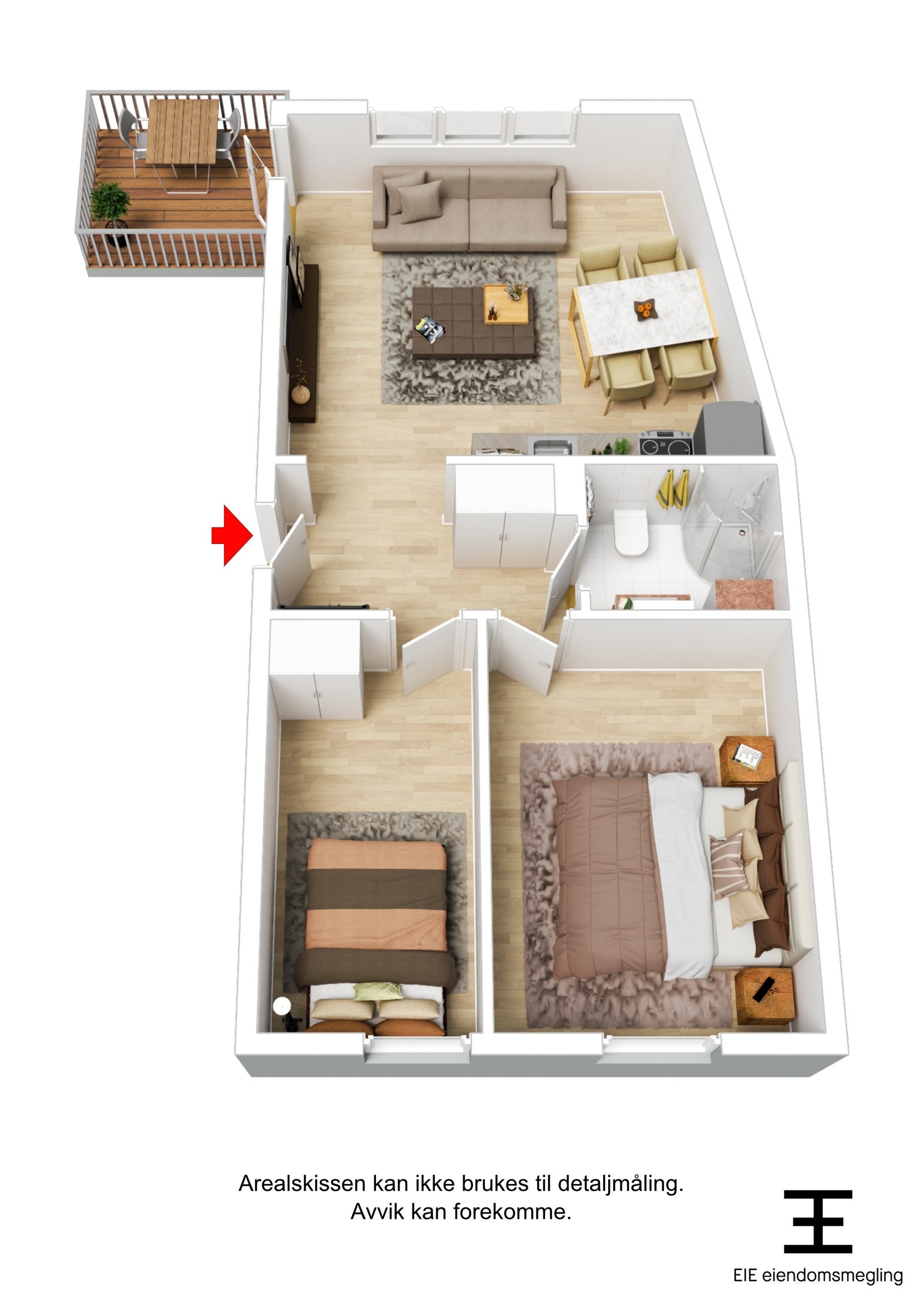 3D-plantegning Galleribilde