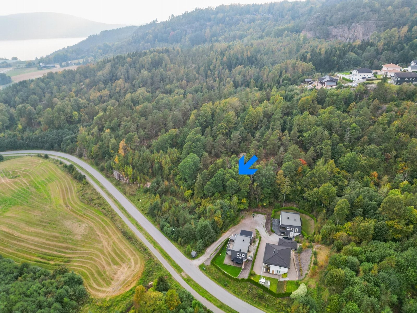 Tomten er grensende mot store friområder Galleribilde
