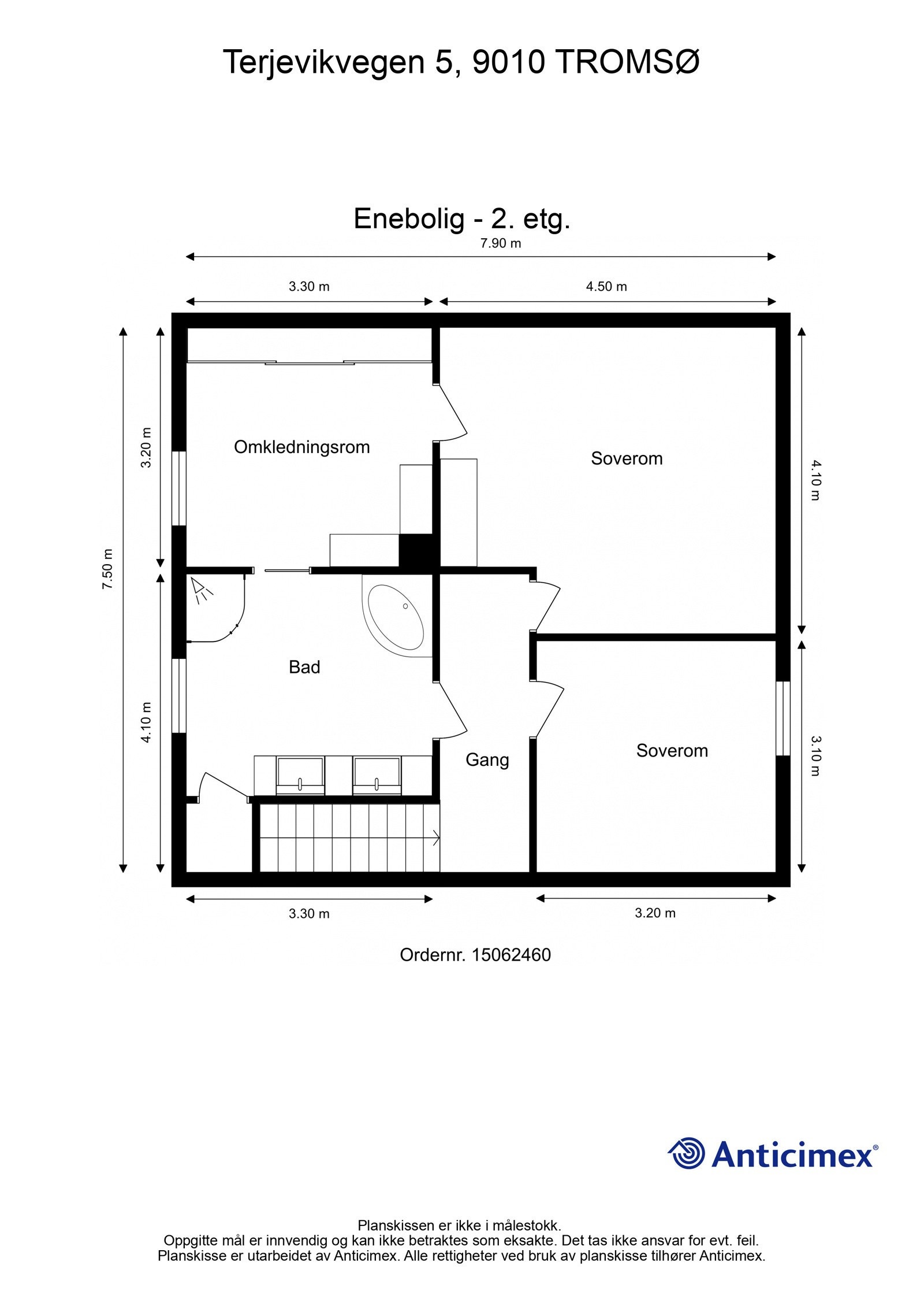 Plantegning 2. etasje Galleribilde