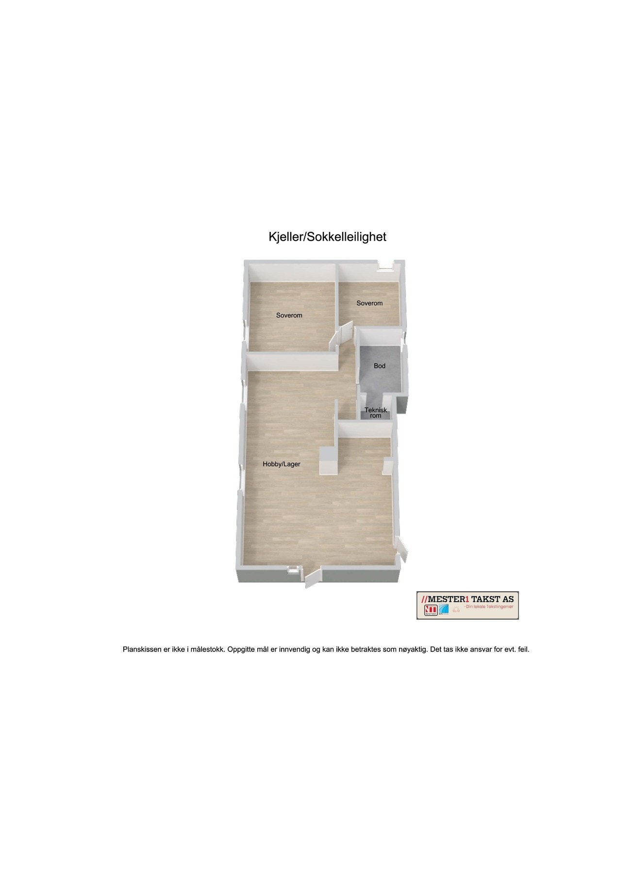 Planskisse - Kjeller/sokkelleilighet Galleribilde