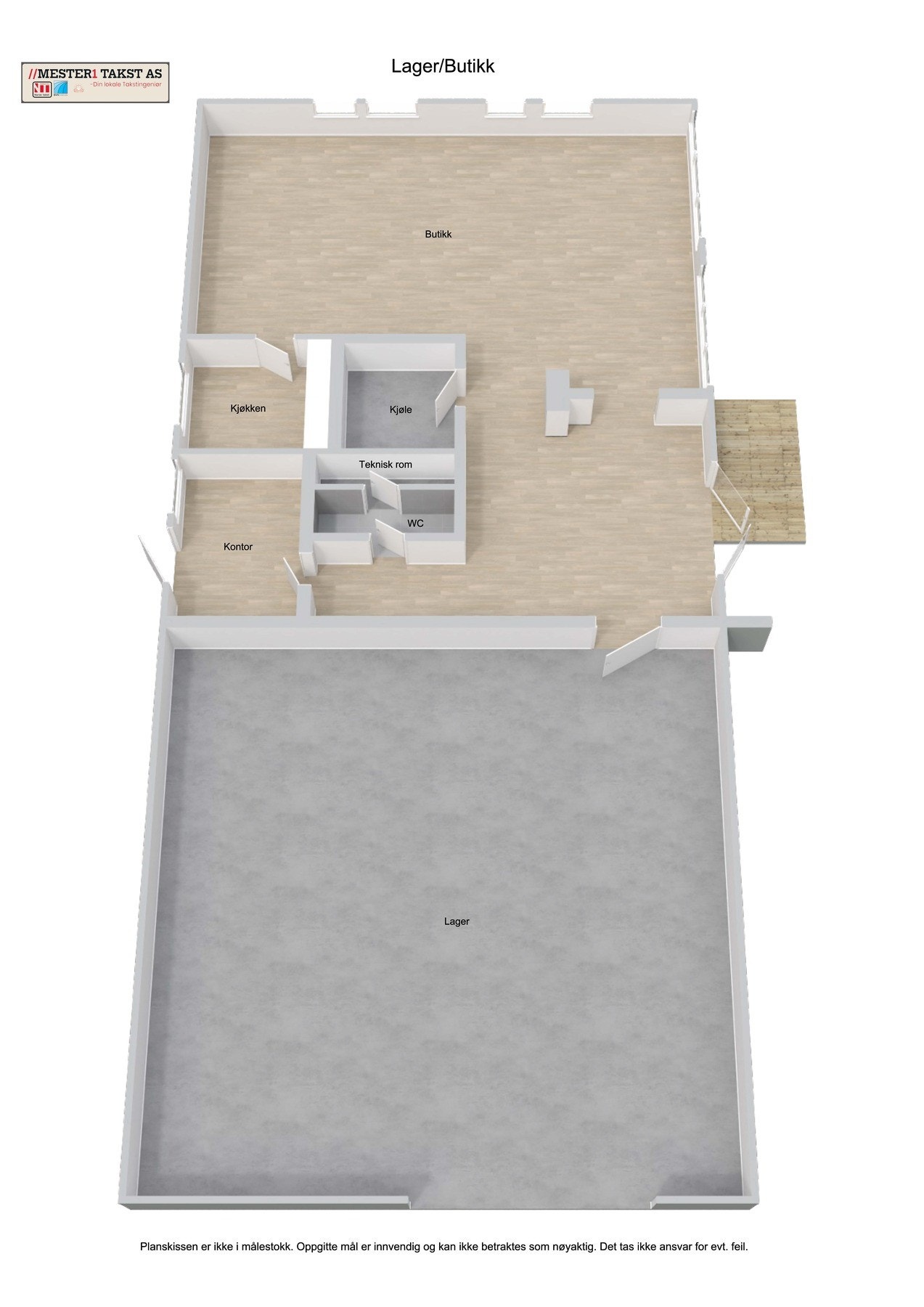 Planskisse - Lager/butikk Galleribilde