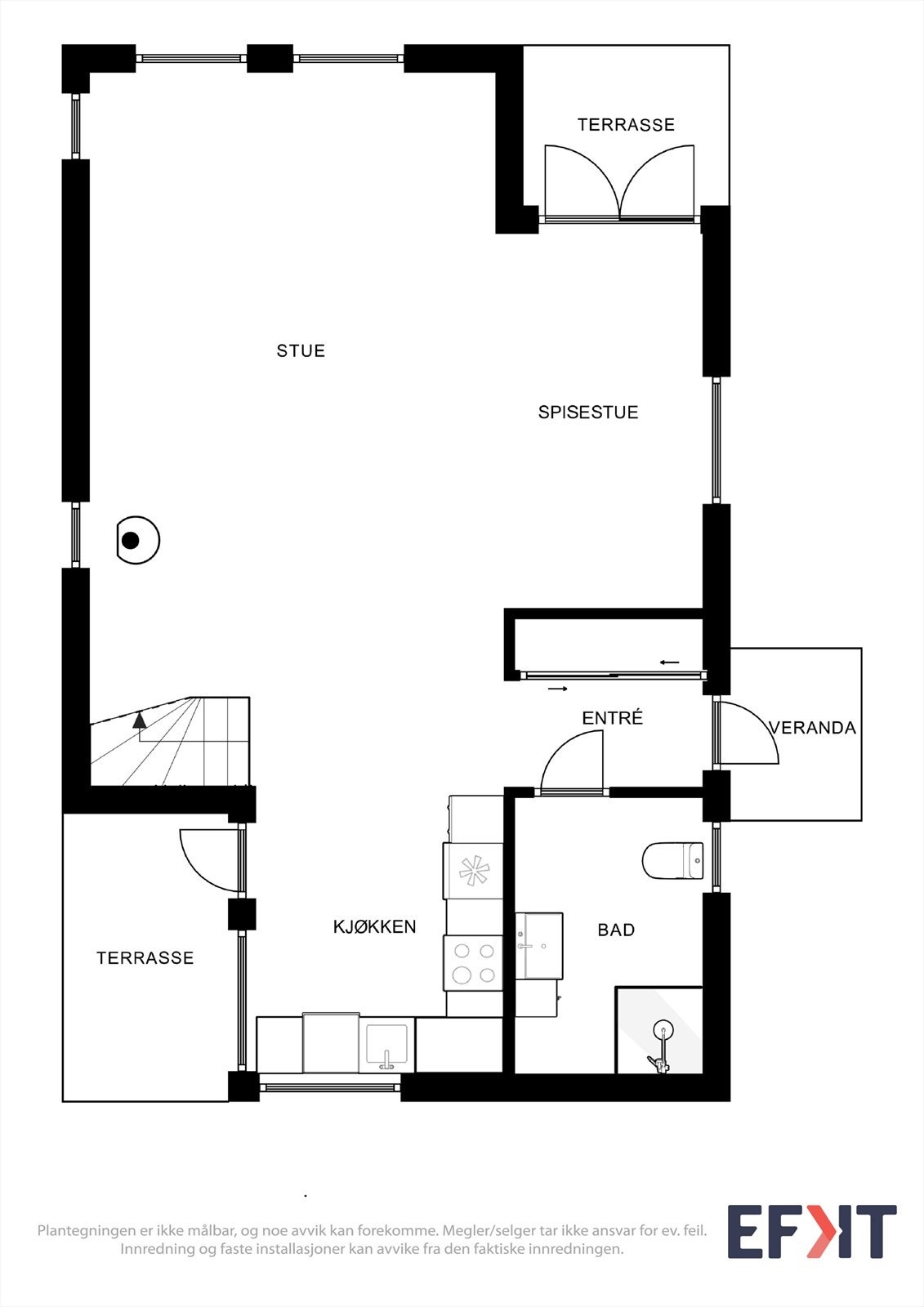Plantegning 1.etg. Galleribilde