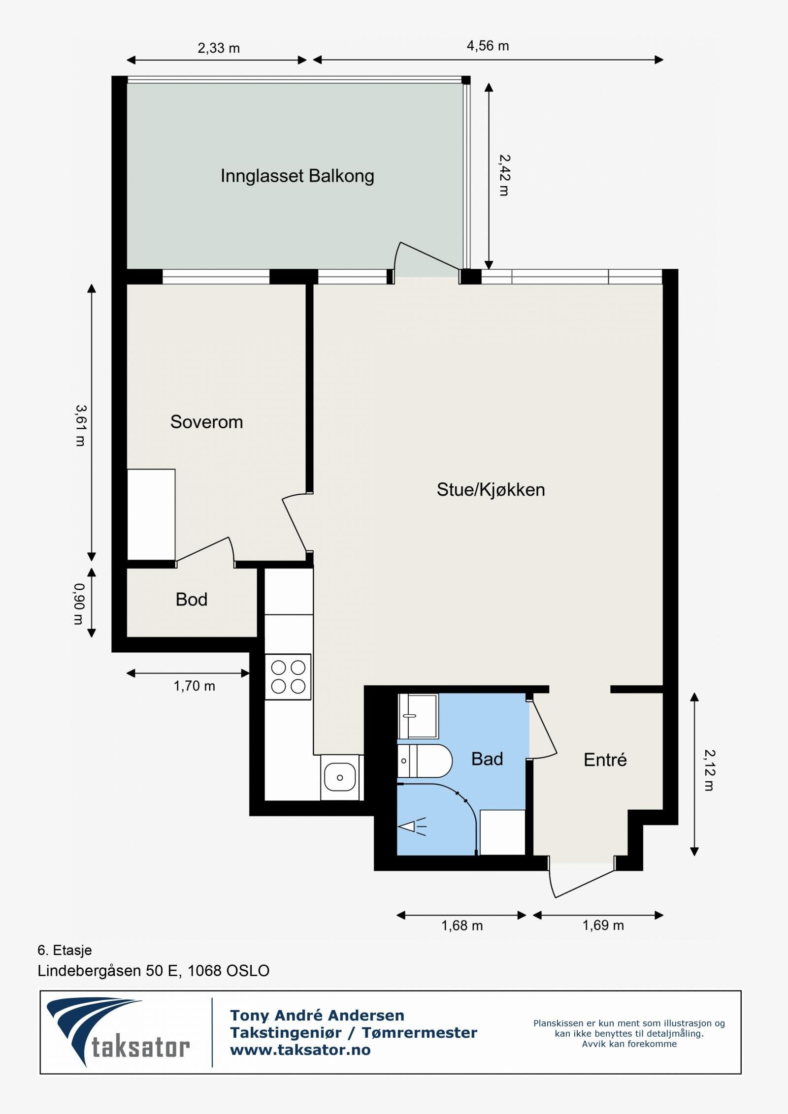 Arealeffektiv og romslig planløsning Galleribilde