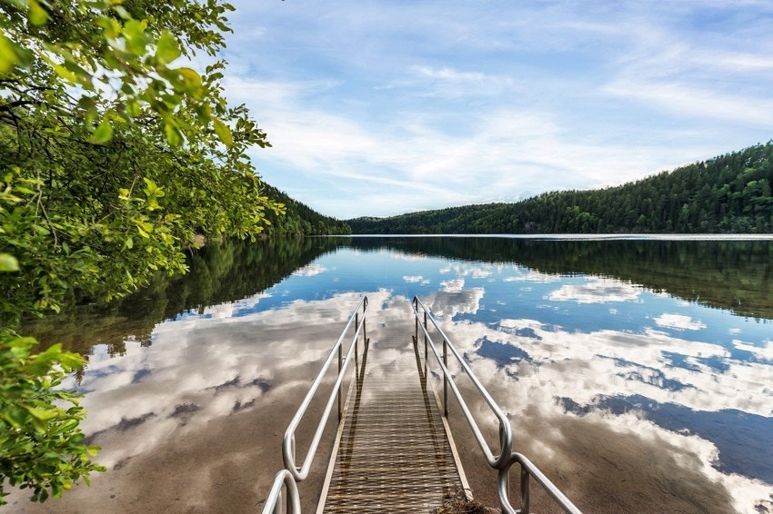 Lutvann som er et populært badevann med sandstrand og fiskemuligheter ligger ca. 15 minutters spasertur inn i marka Galleribilde