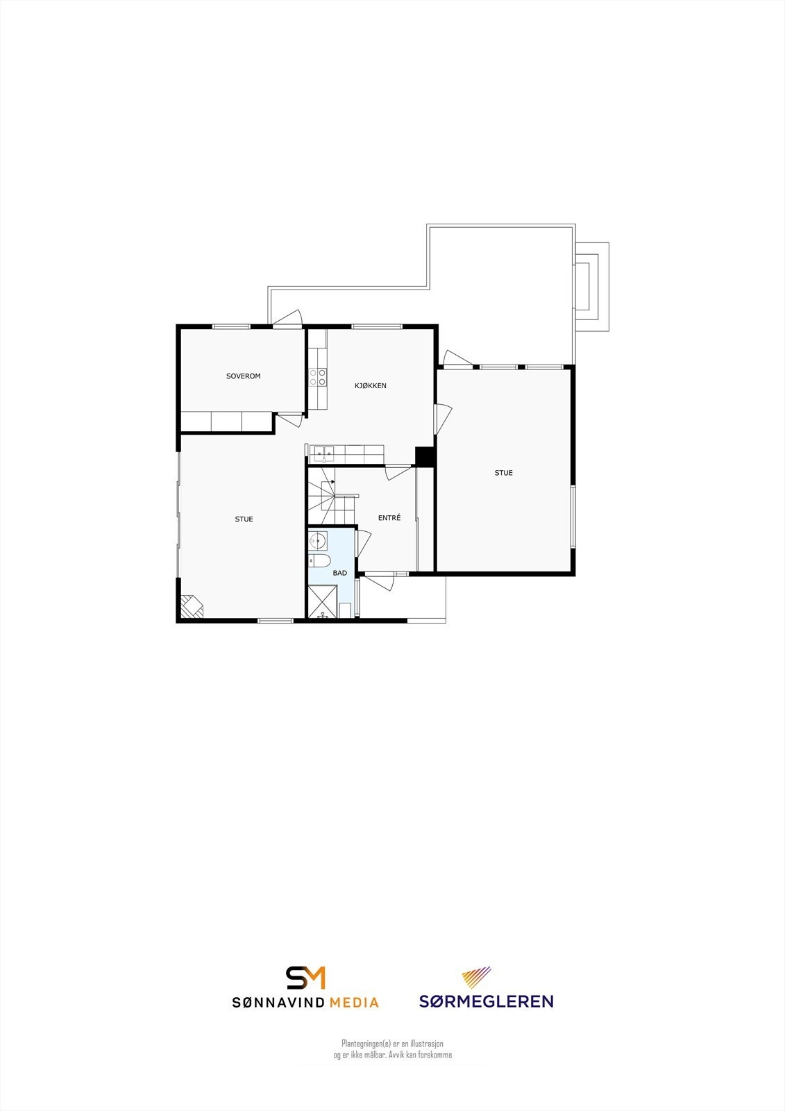 Plantegning 1. etasje Galleribilde