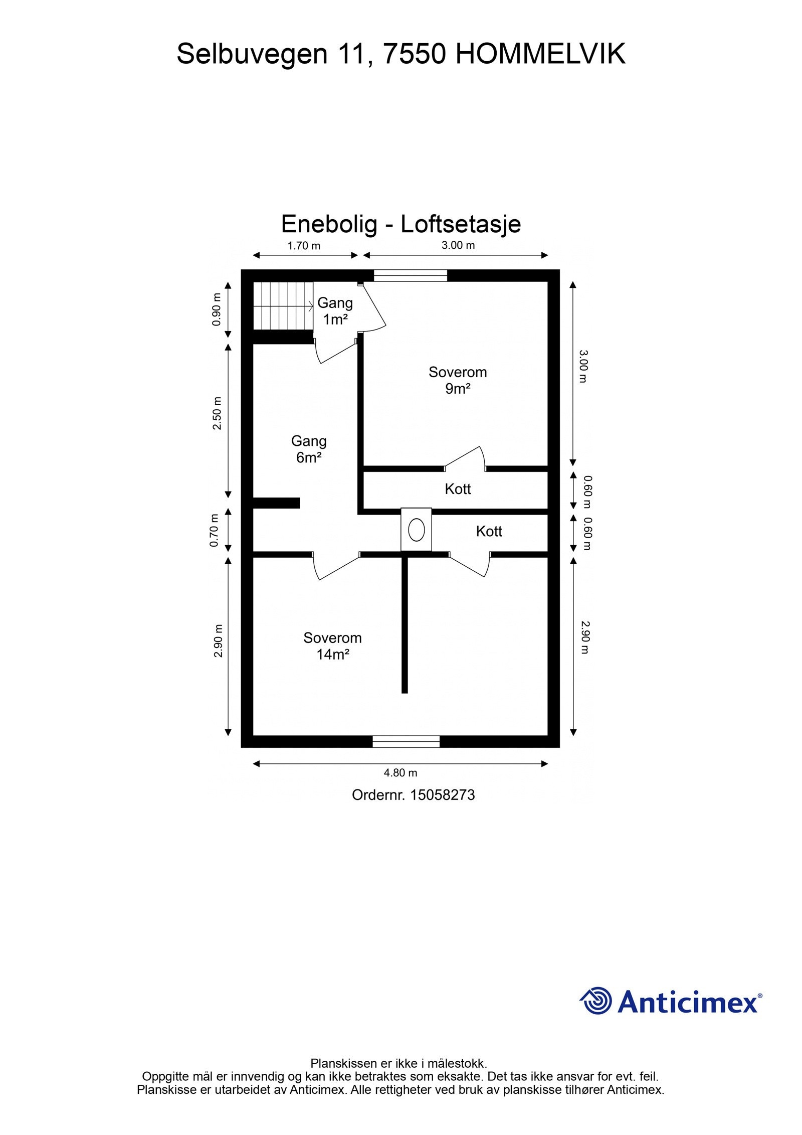 Plantegning - Loftsetasje Galleribilde