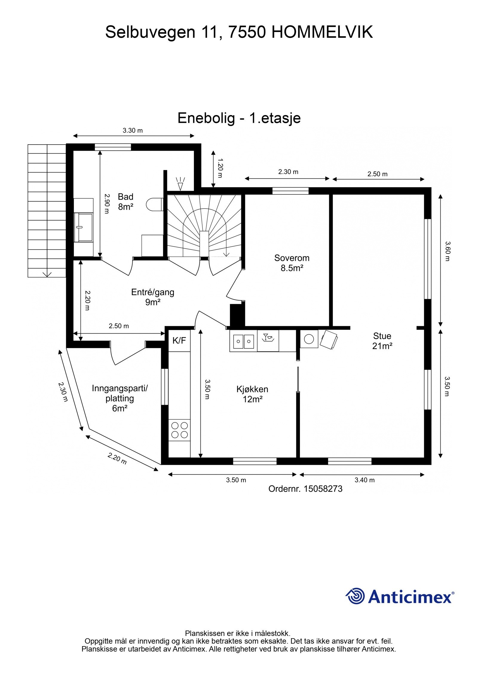Plantegning - 1.etasje Galleribilde