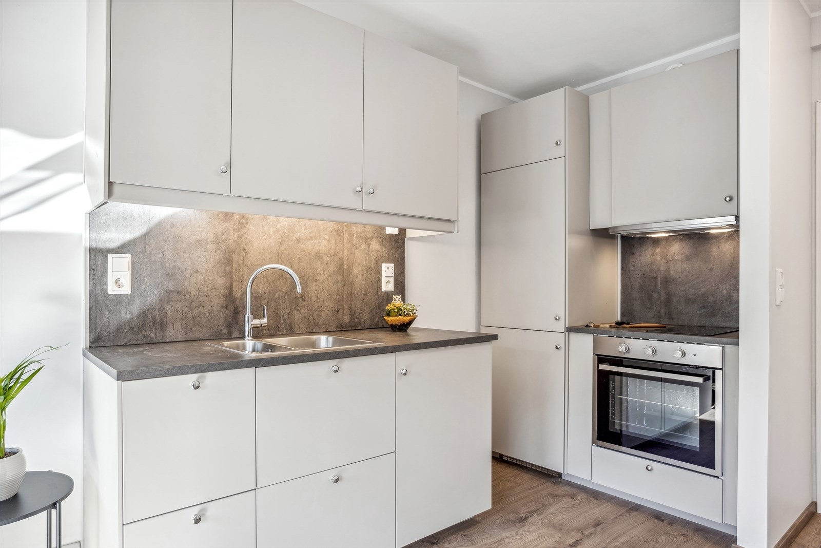 Alt som er i leiligheten i dag kan følge ved salg. Galleribilde