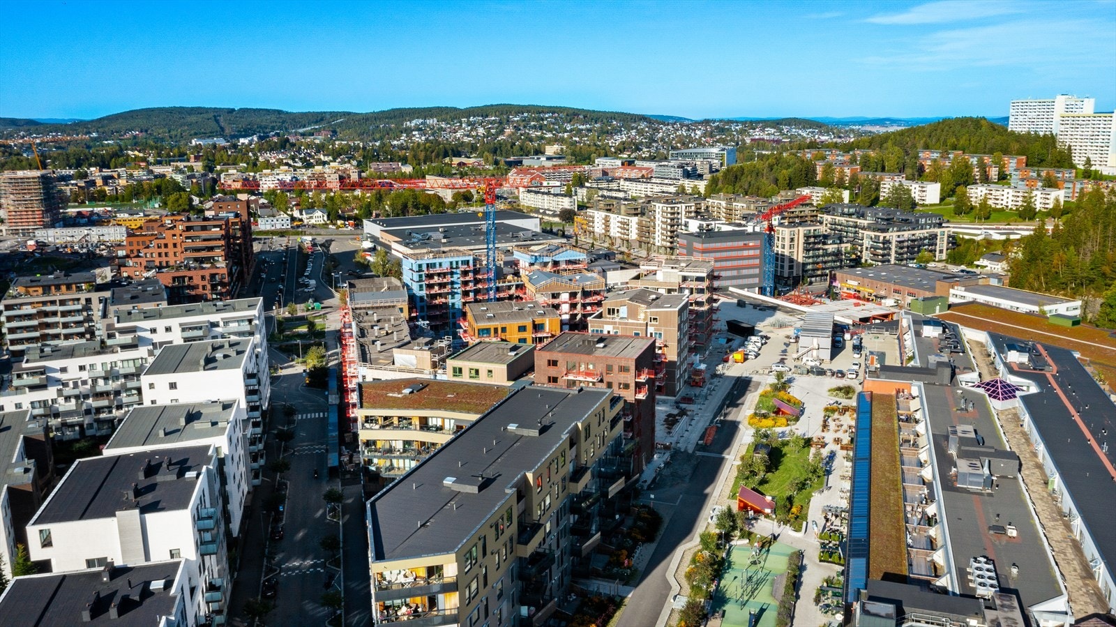 Triaden kjøpesenter er under utvikling med nye serveringssteder ut mot parken. Galleribilde