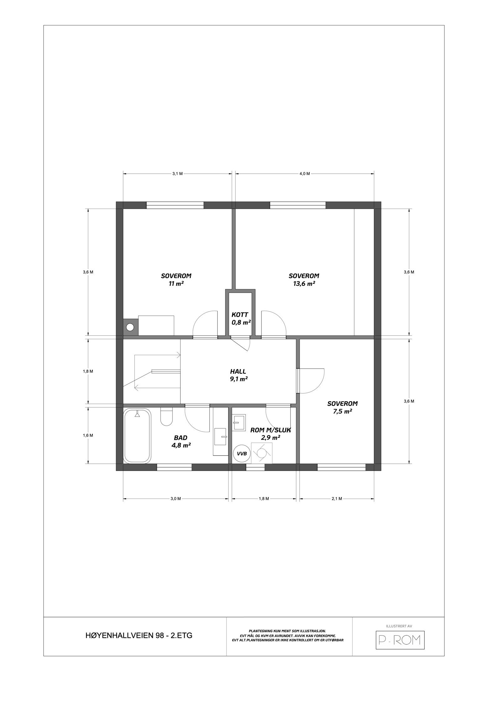 Alle soverom på et plan | Vaskerom | Bad | Perfekt for barnefamilier Galleribilde