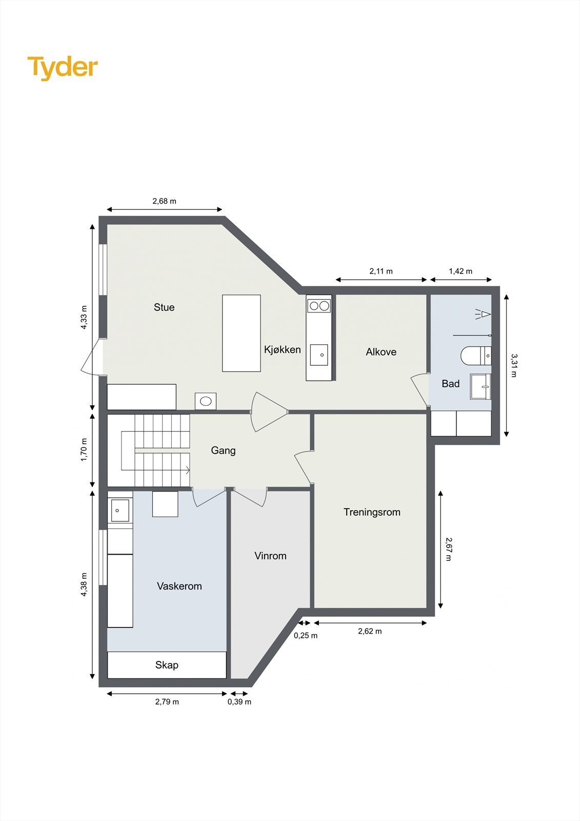 Planløsning kjeller Galleribilde