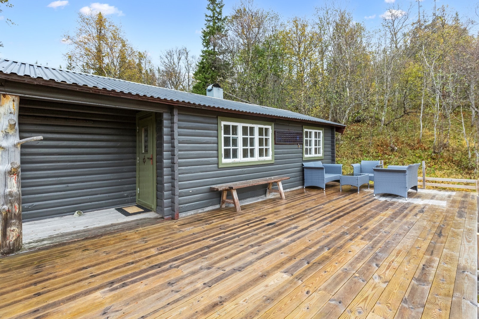 Stor terrasse på hele 31 kvm, denne er vendt mot sør og har gode solforhold. Galleribilde