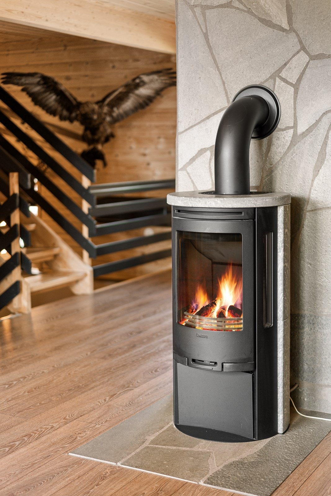 Flott peisovn som varmer godt på kaldere dager. Galleribilde