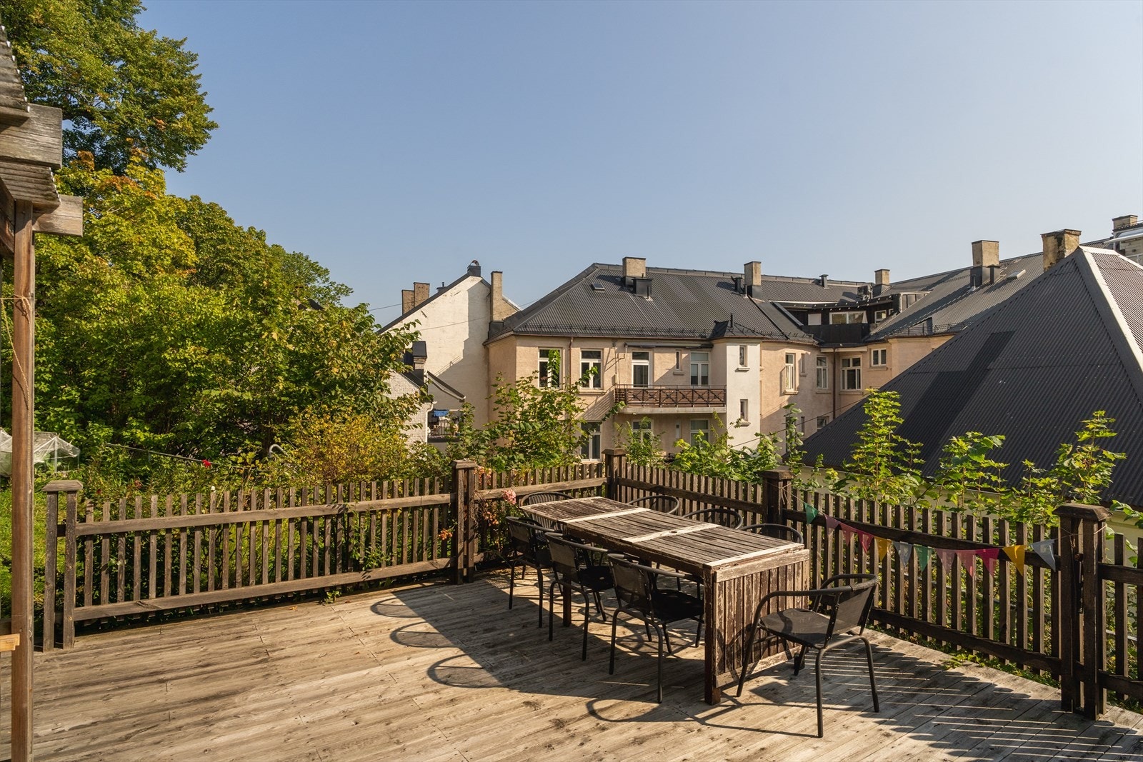 Fantastiske solforhold i bakgården Galleribilde