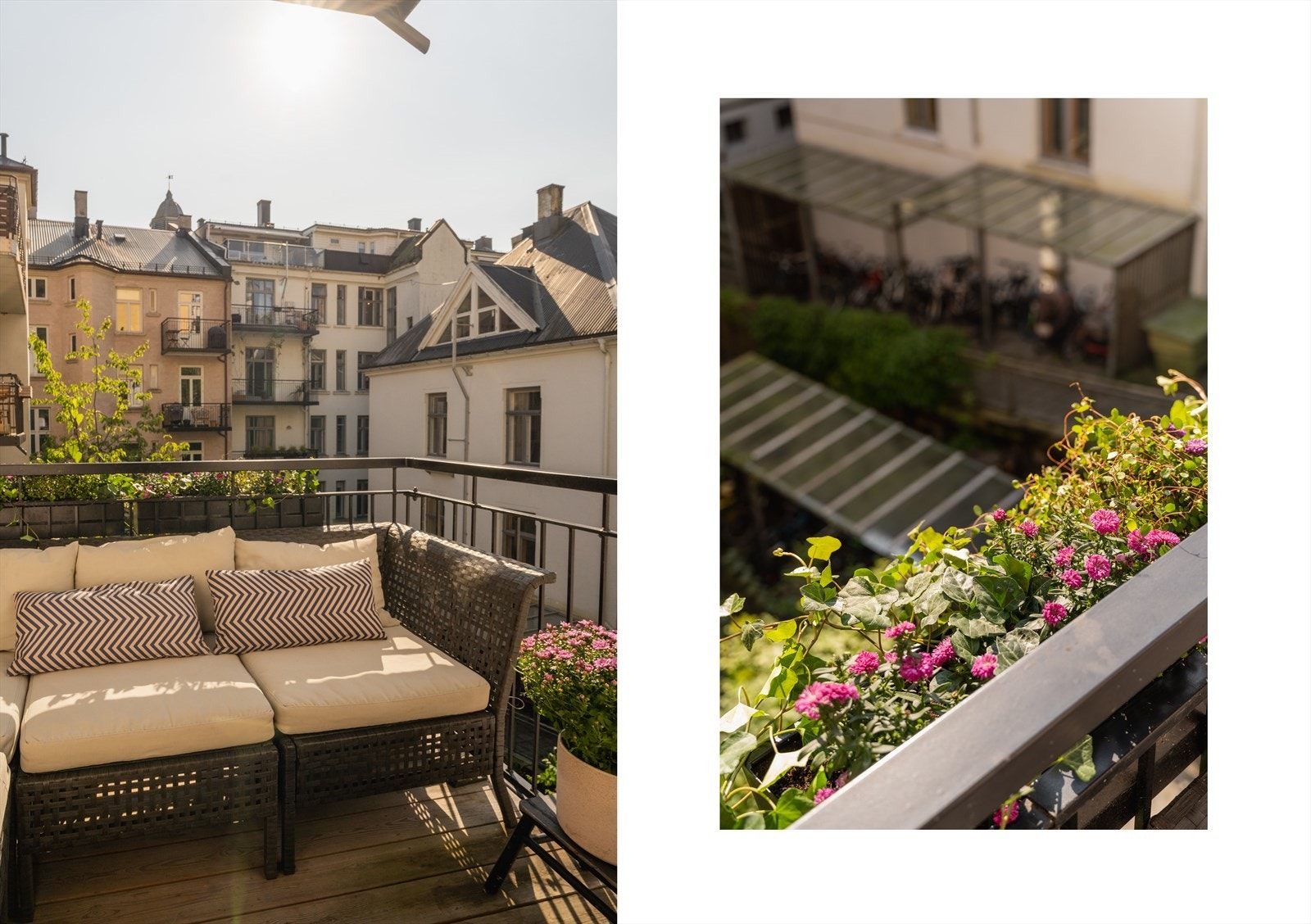 Herlig balkong med utgang fra stuen Galleribilde