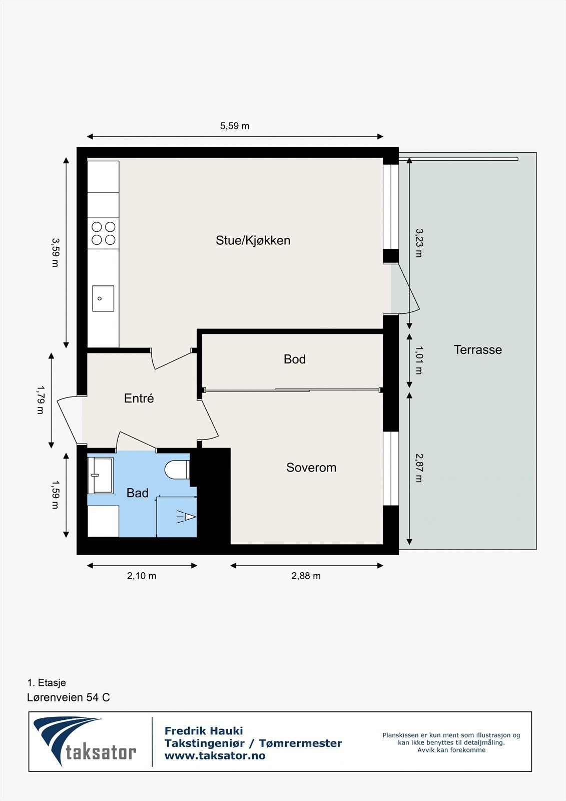 Plantegning Lørenveien 54 C. Galleribilde