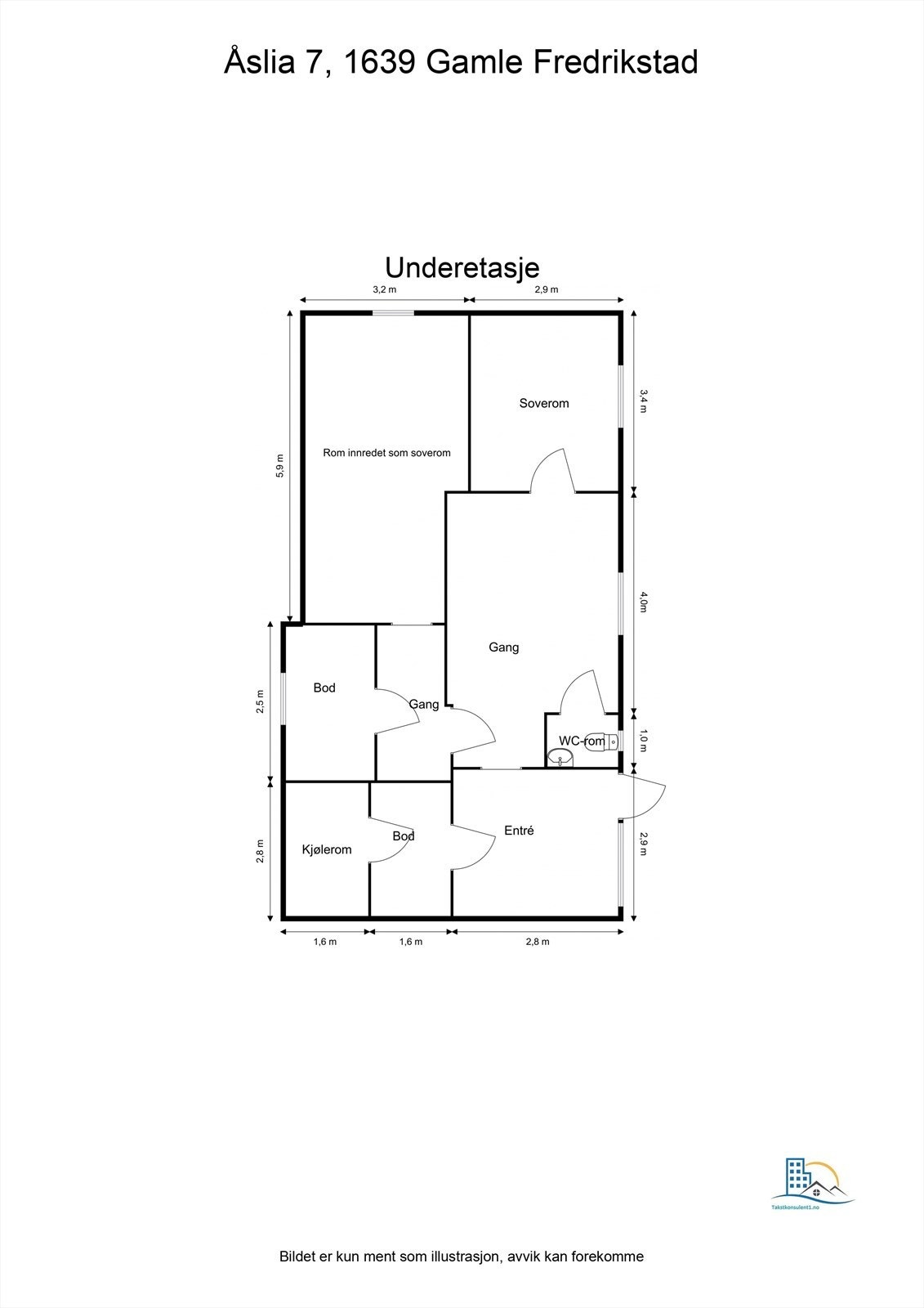 Veiledende skisse av underetasje. Galleribilde
