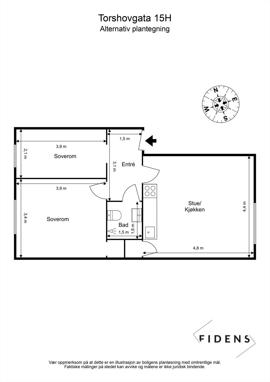 Alternativ plantegning. Galleribilde
