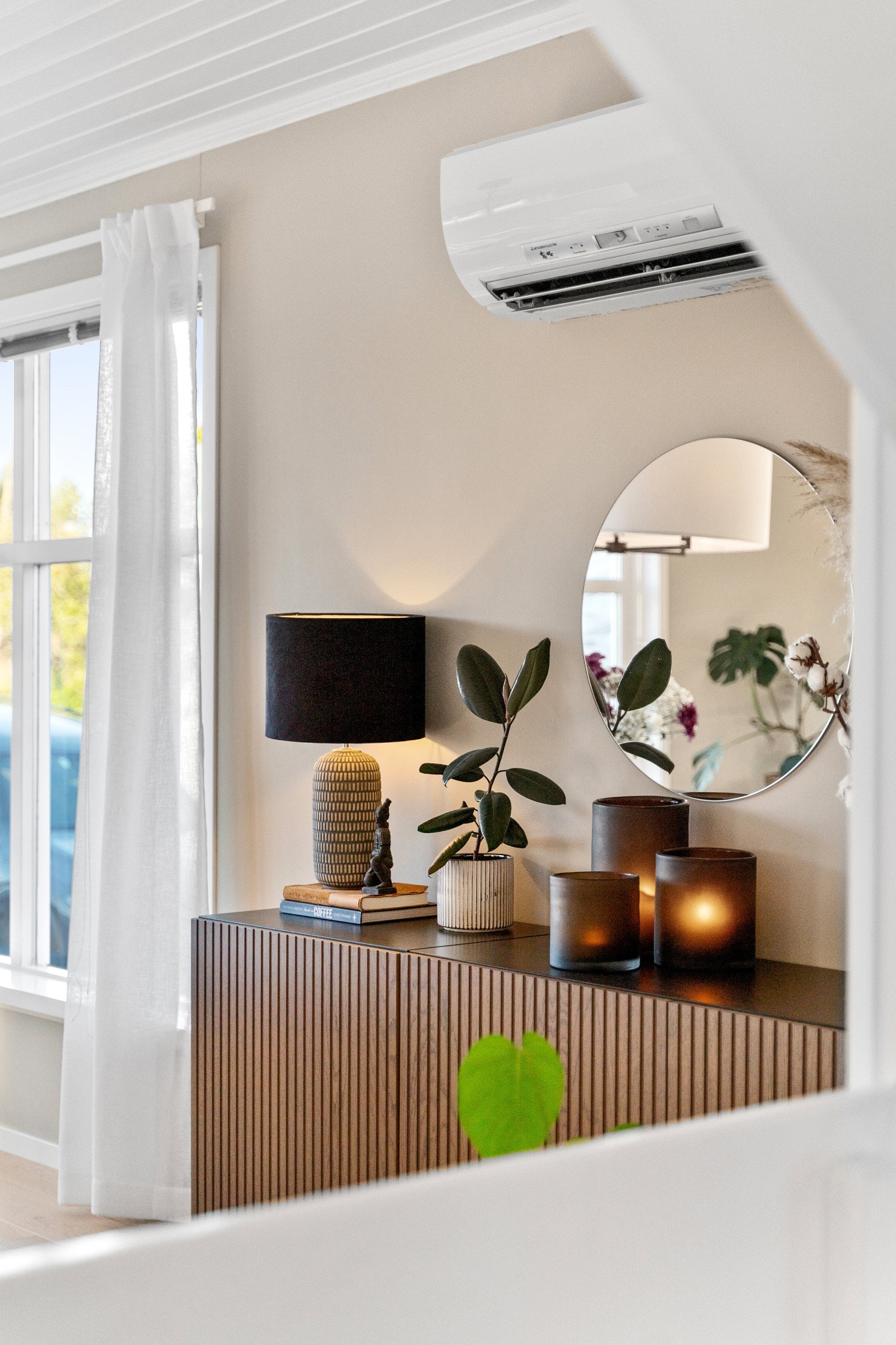 I stuen er det også montert varmepumpe. Galleribilde