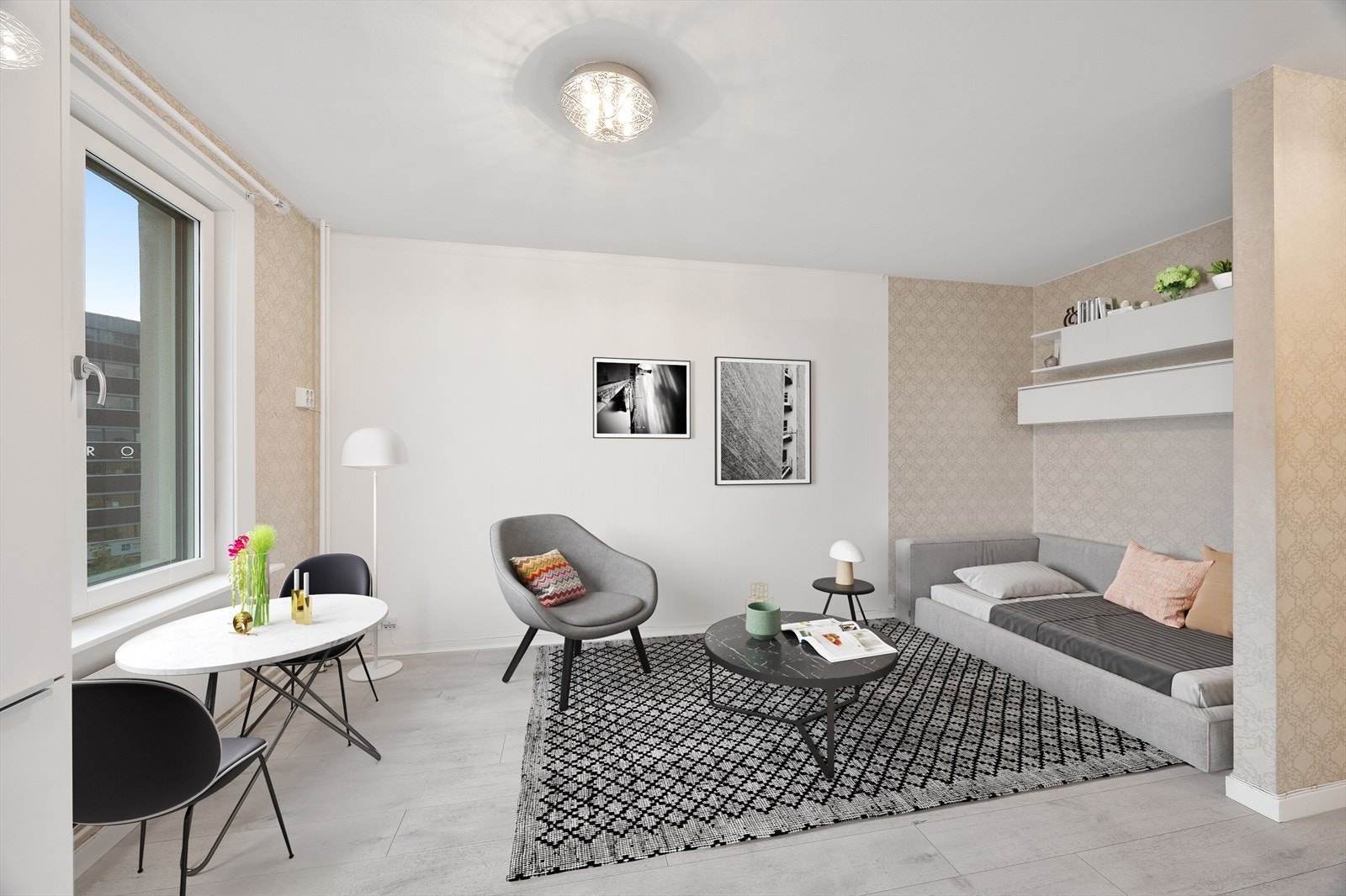 Velkommen til Grefsenveien 51 presentert av Milad Alexander Sabori v/Nordvik Eiendomsmegling! Bildet er digitalt stylet Galleribilde